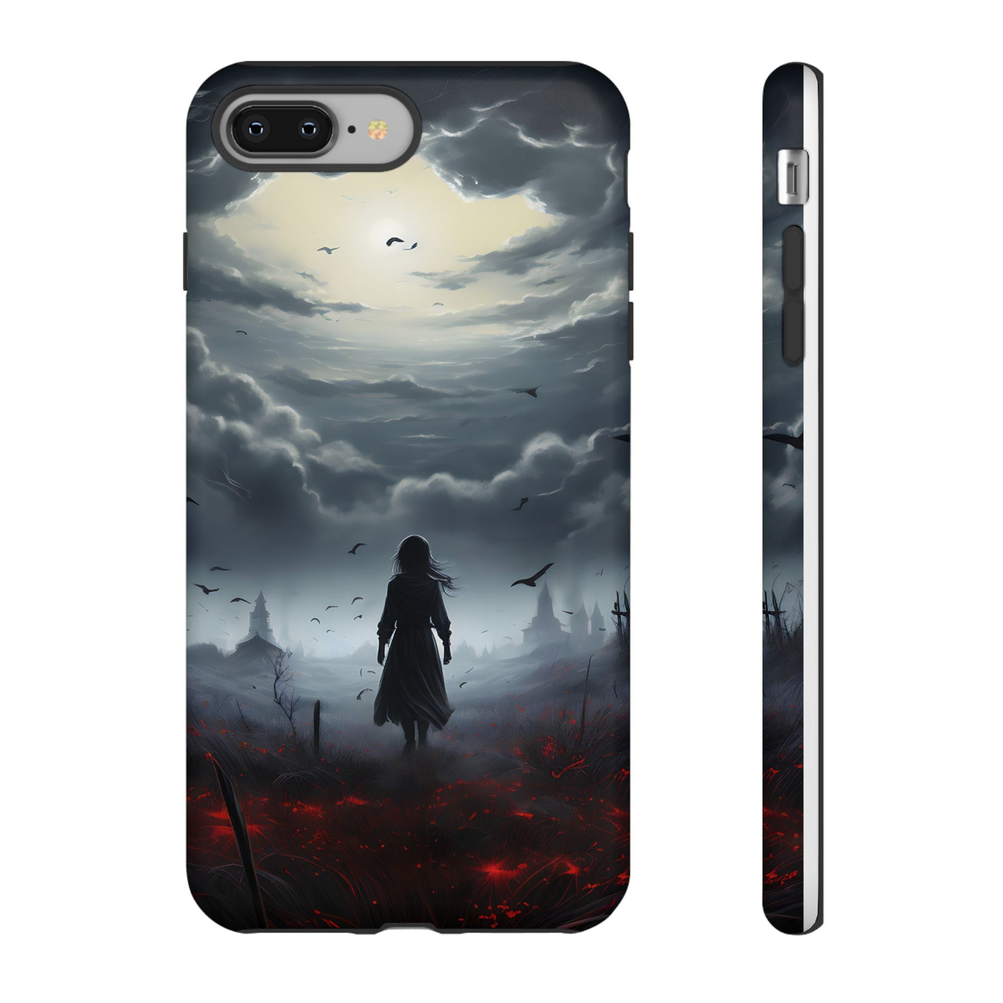 Stormy Silhouette Hexagon Stone iPhone Case