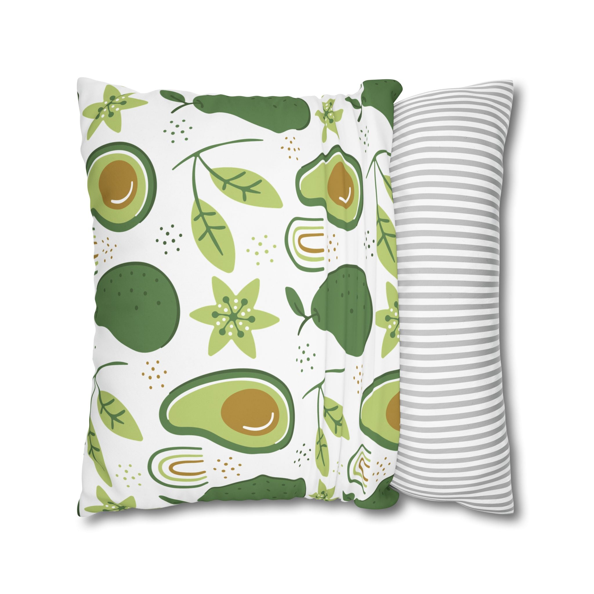 Avocado Leaf Pillowcase - Retro Green