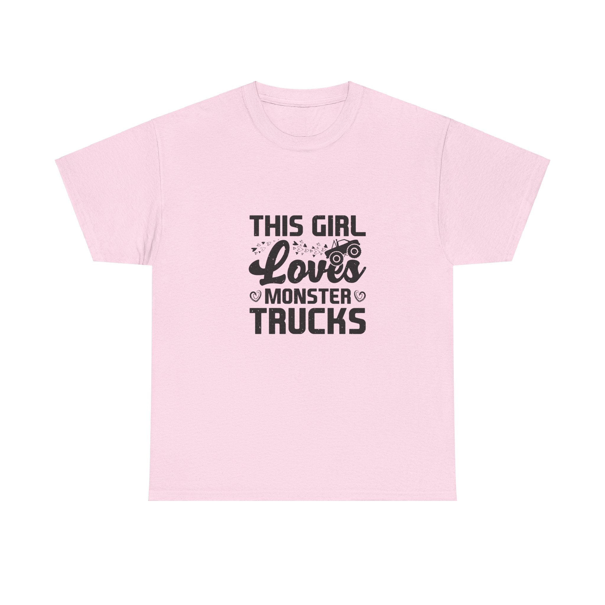 Girl Loves Monster Trucks T-Shirt