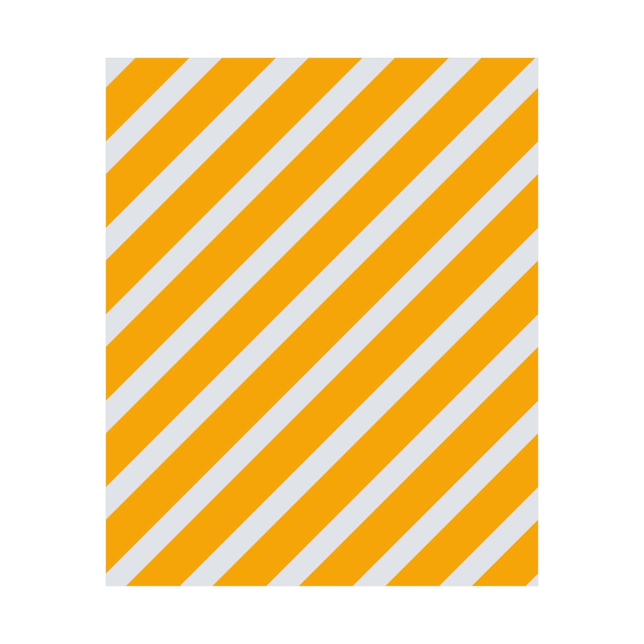 Orange & Gray Diagonal Stripe Poster