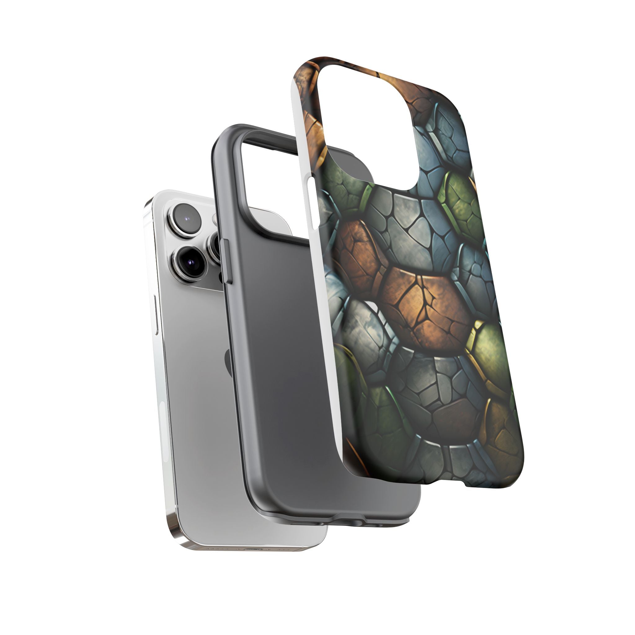 Hexagon Stone iPhone Case - Rugged Texture