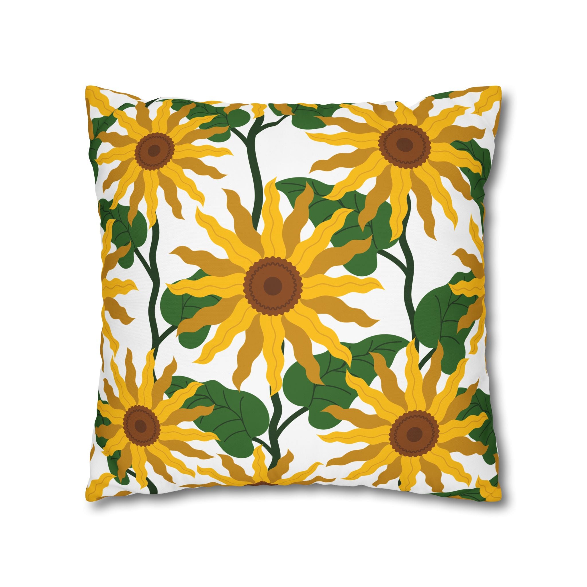 Bold Sunflower Pillowcase - Black & Gold