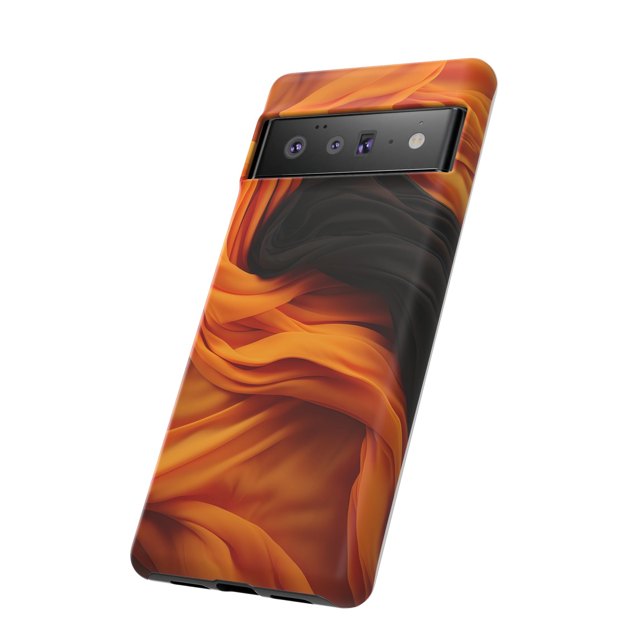 Abstract Orange & Gray Google Pixel Case (All Models)