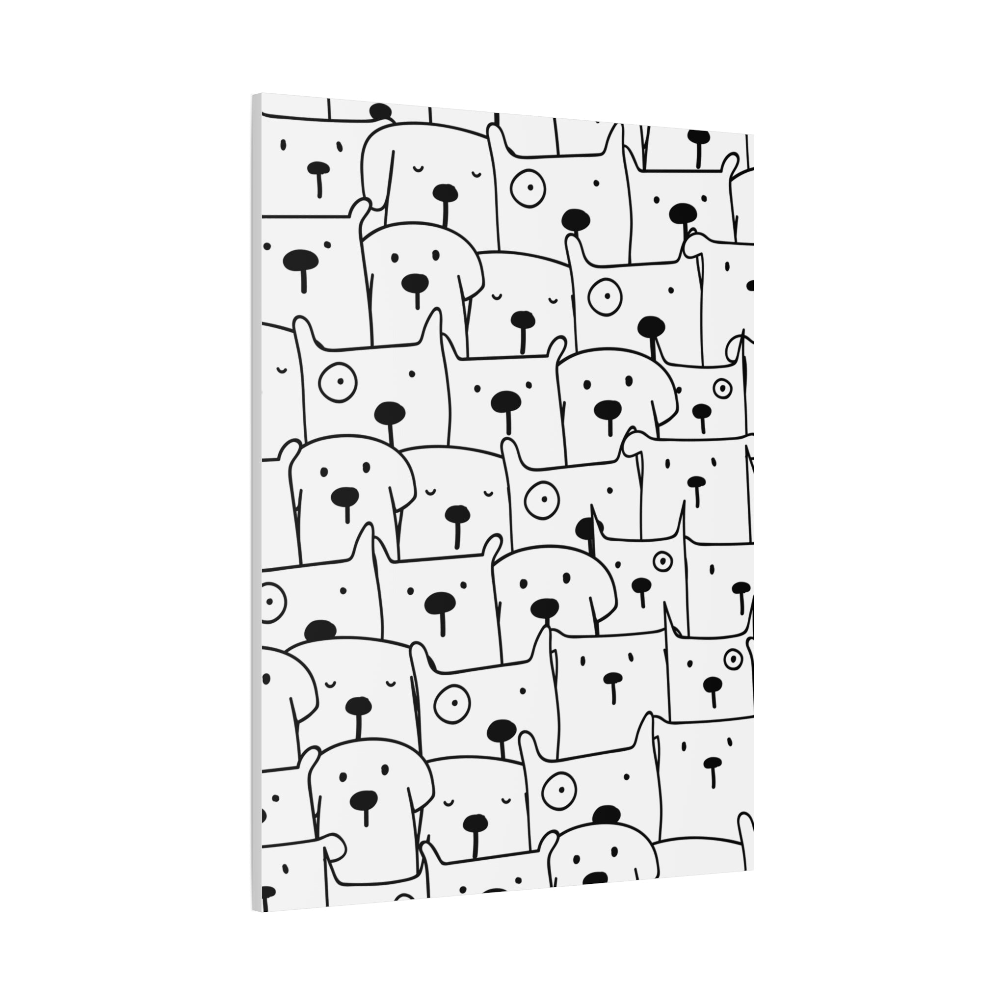 Cute Puppy Canvas Art - Dog Pattern