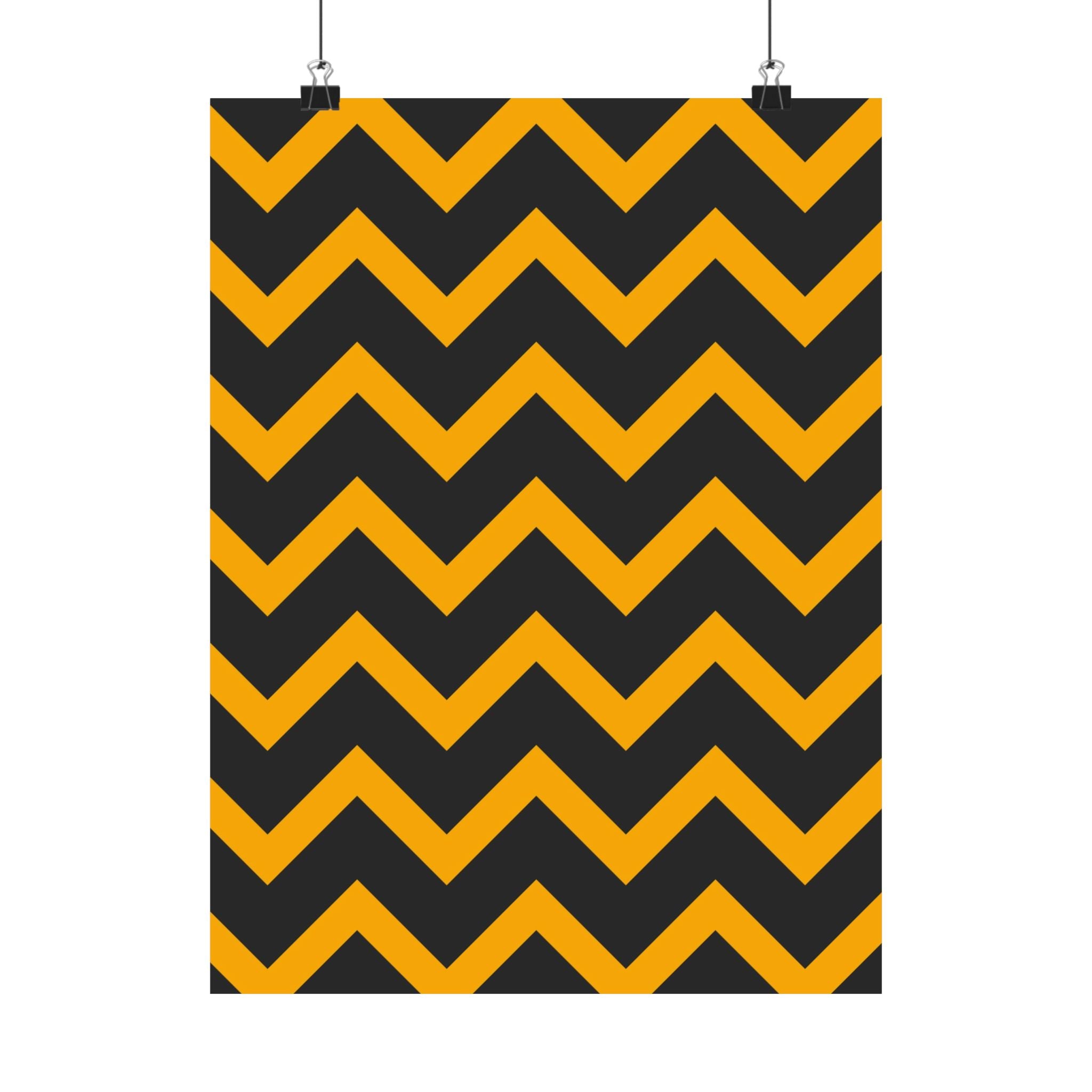 Bold Zigzag Geometric Art Poster