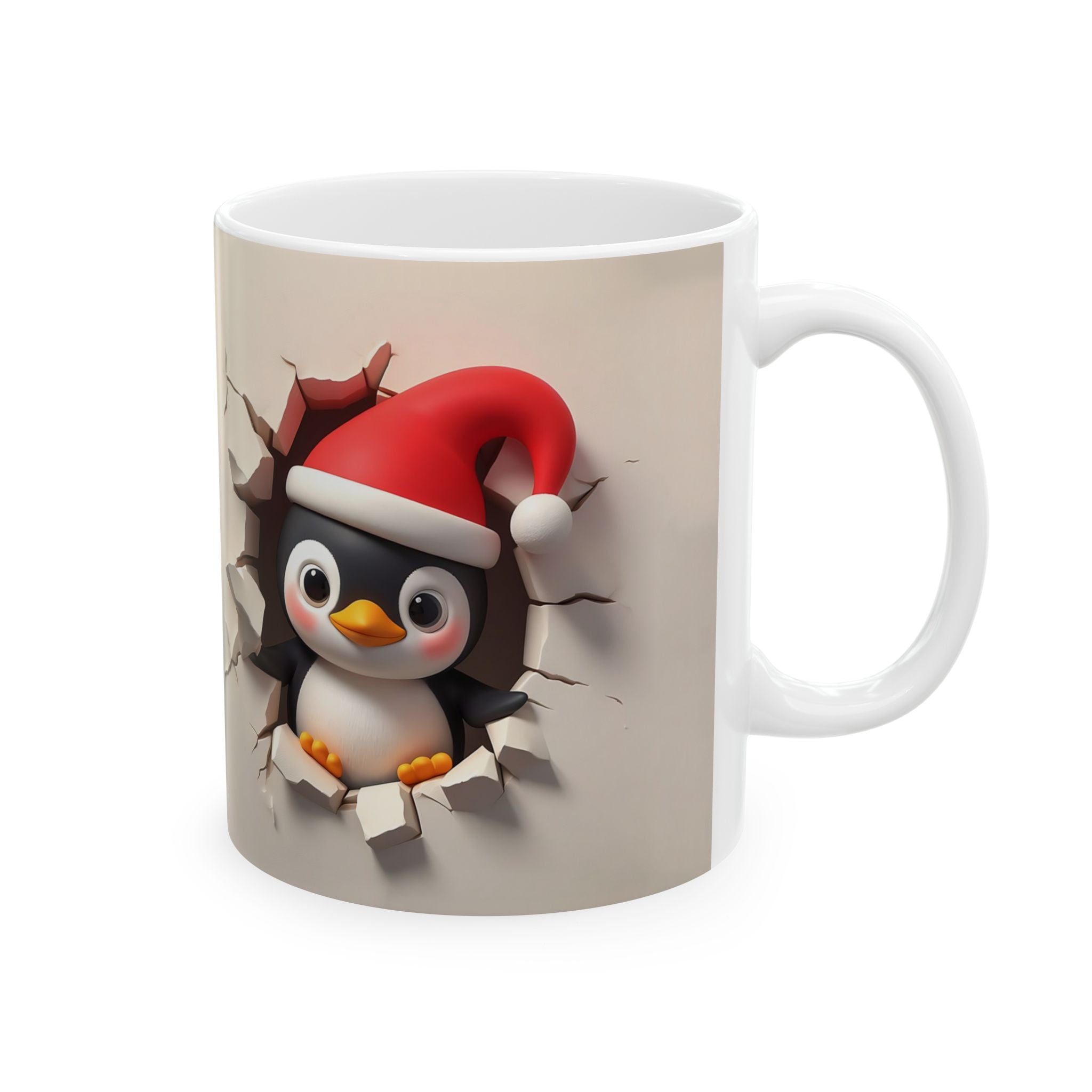 Santa Penguin Mug: Christmas Cheer