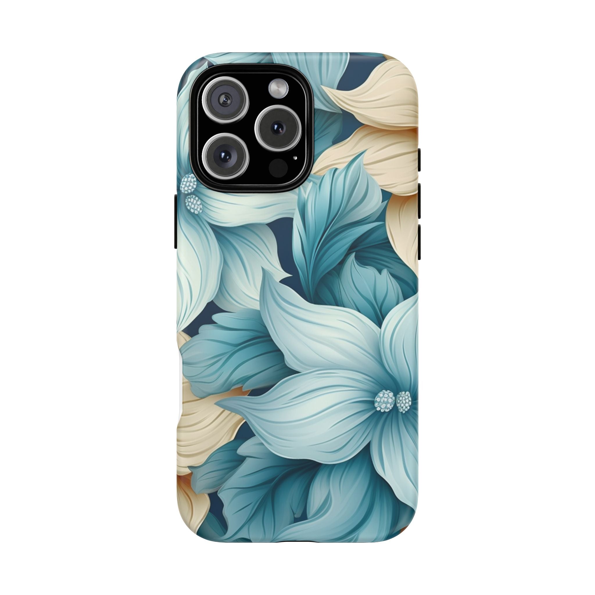 Teal Floral Hexagon iPhone Case - Rugged