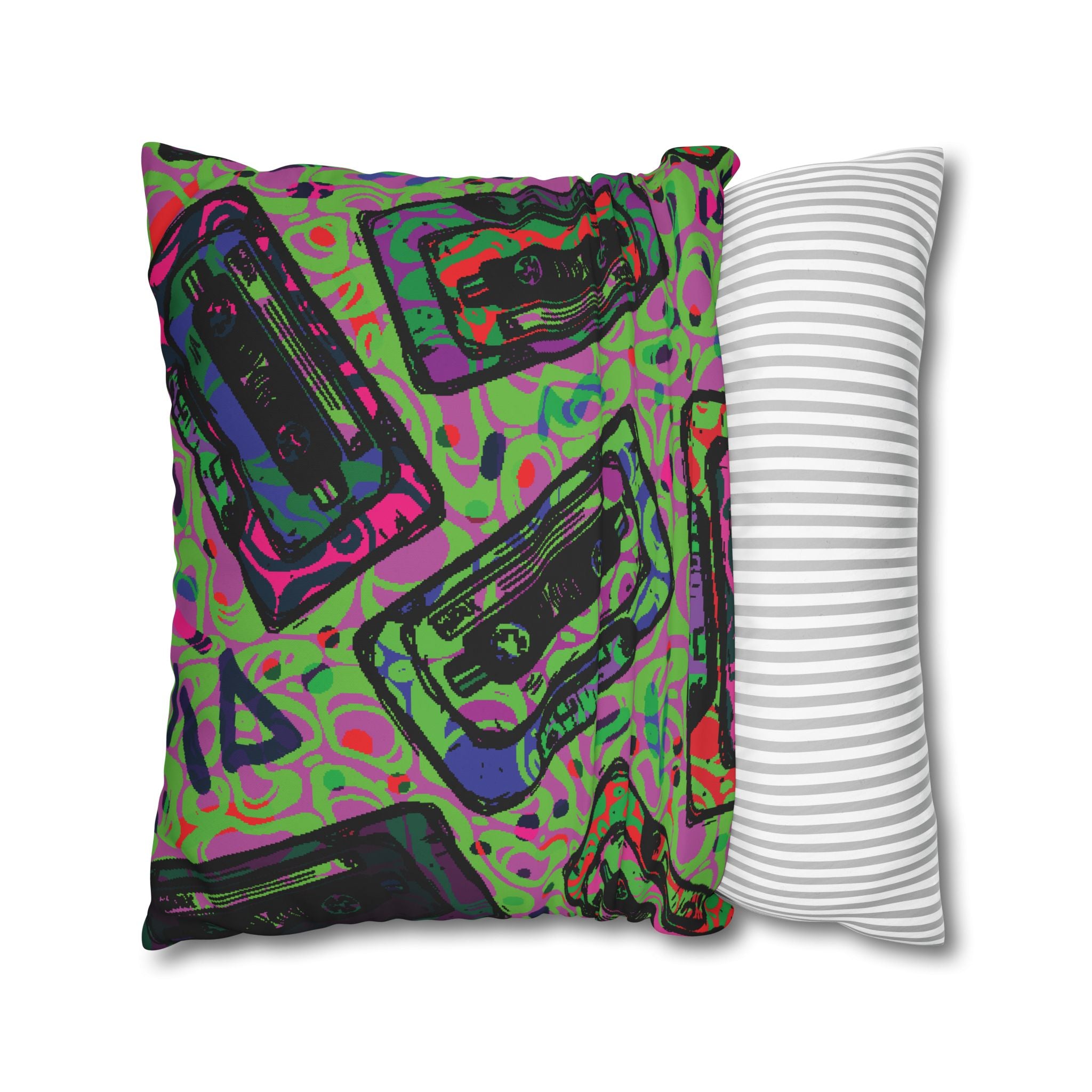 Retro Cassette Tape Pillowcase - 80s Vibe