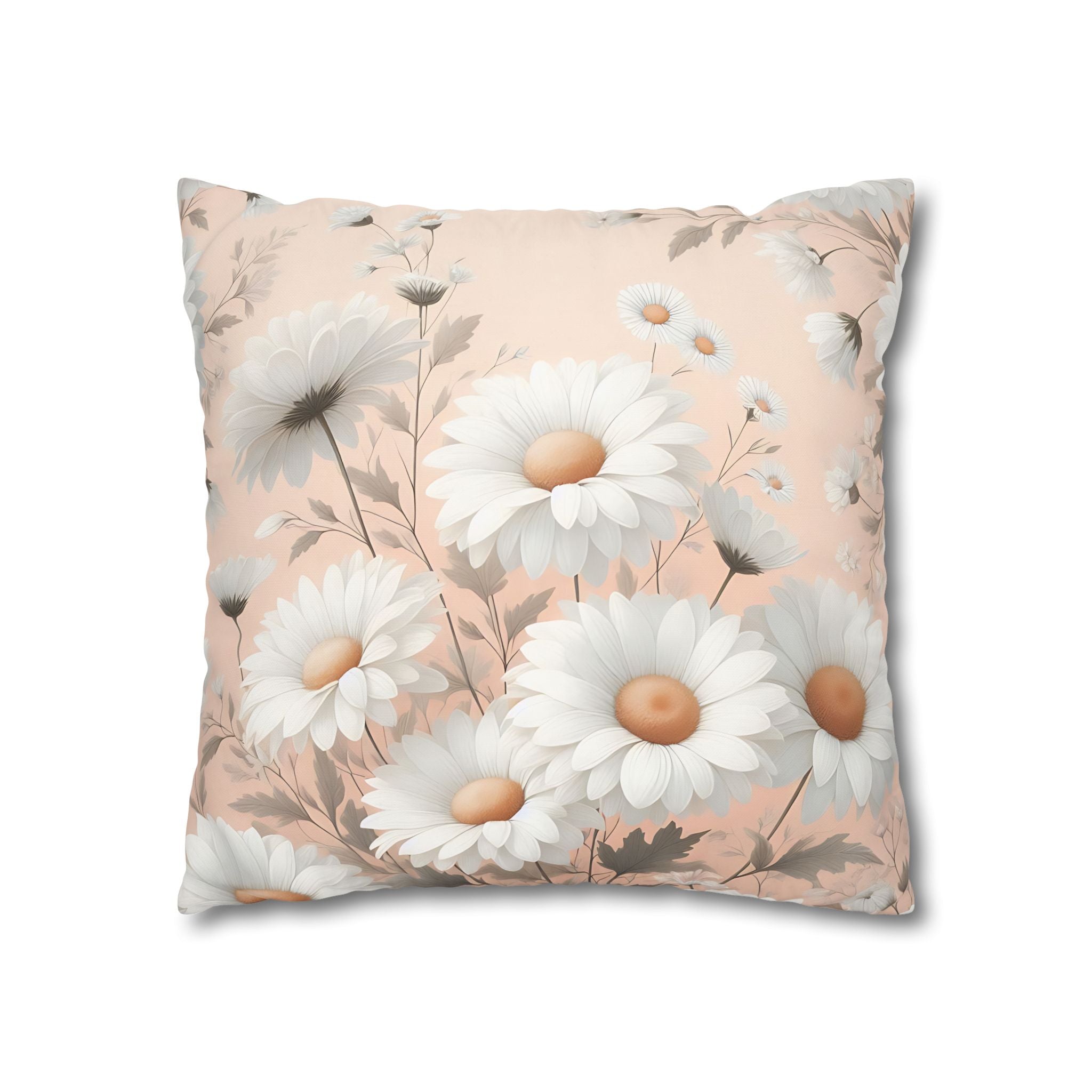 Peach Daisy Pillowcase - Floral Bedding