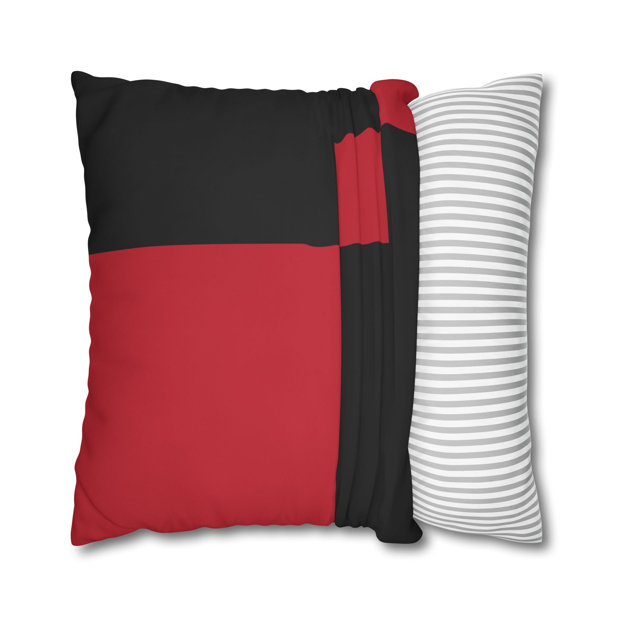 Abstract Red & Black Geometric Pillowcase