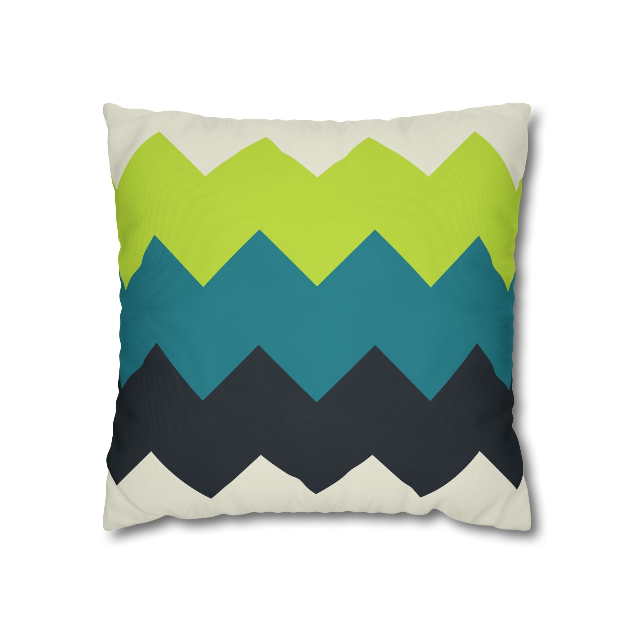 Chevron Stripe Pillowcase - Teal & Lime