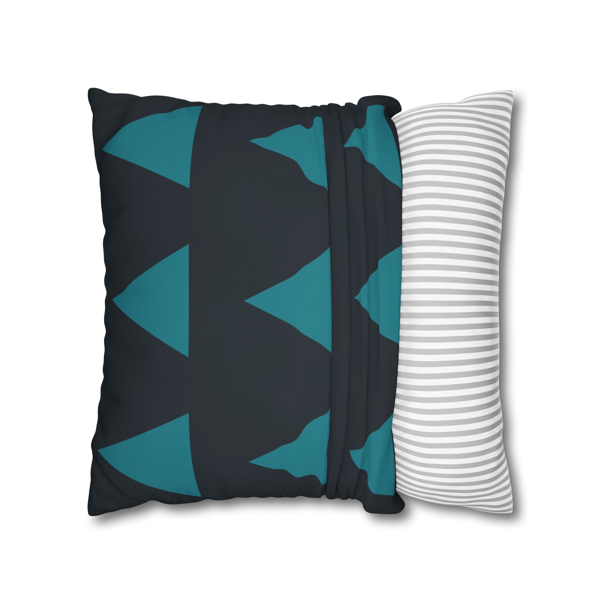 Teal Triangle Geometric Pillowcase