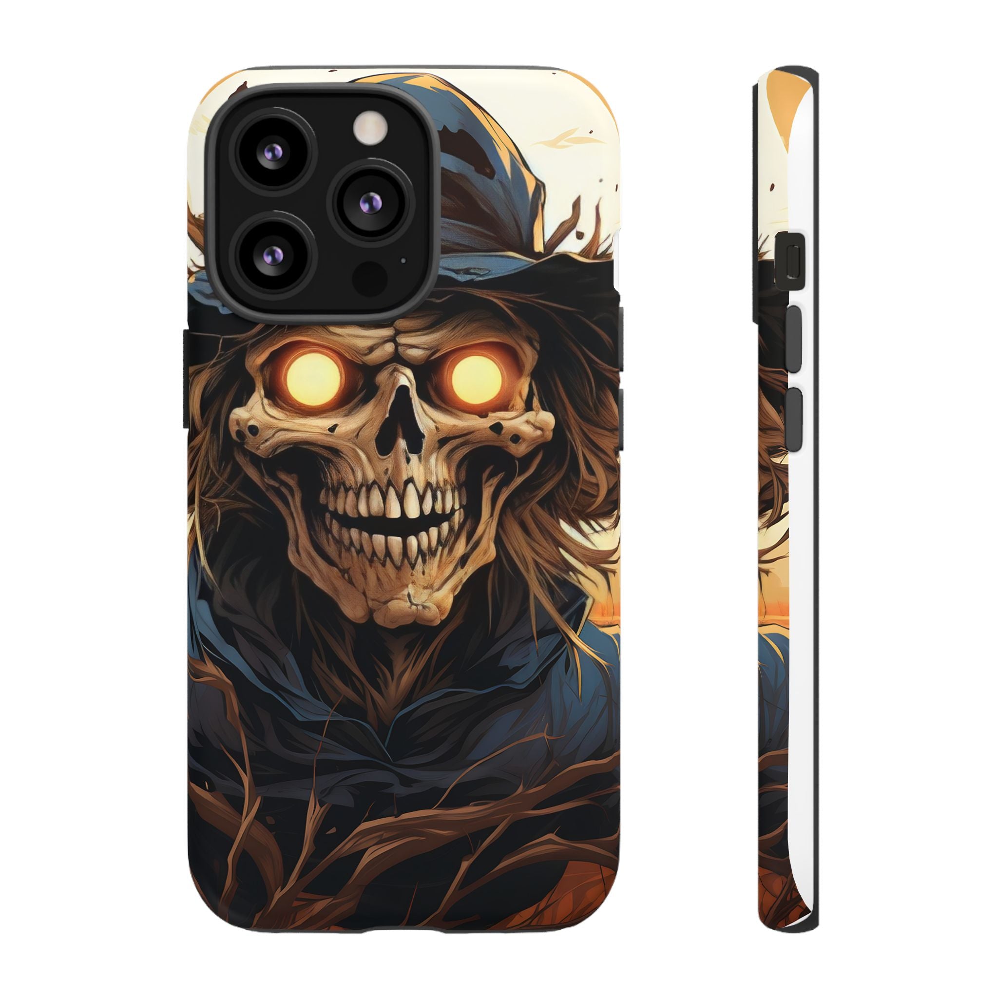 Eerie Scarecrow Hexagon Stone iPhone Case