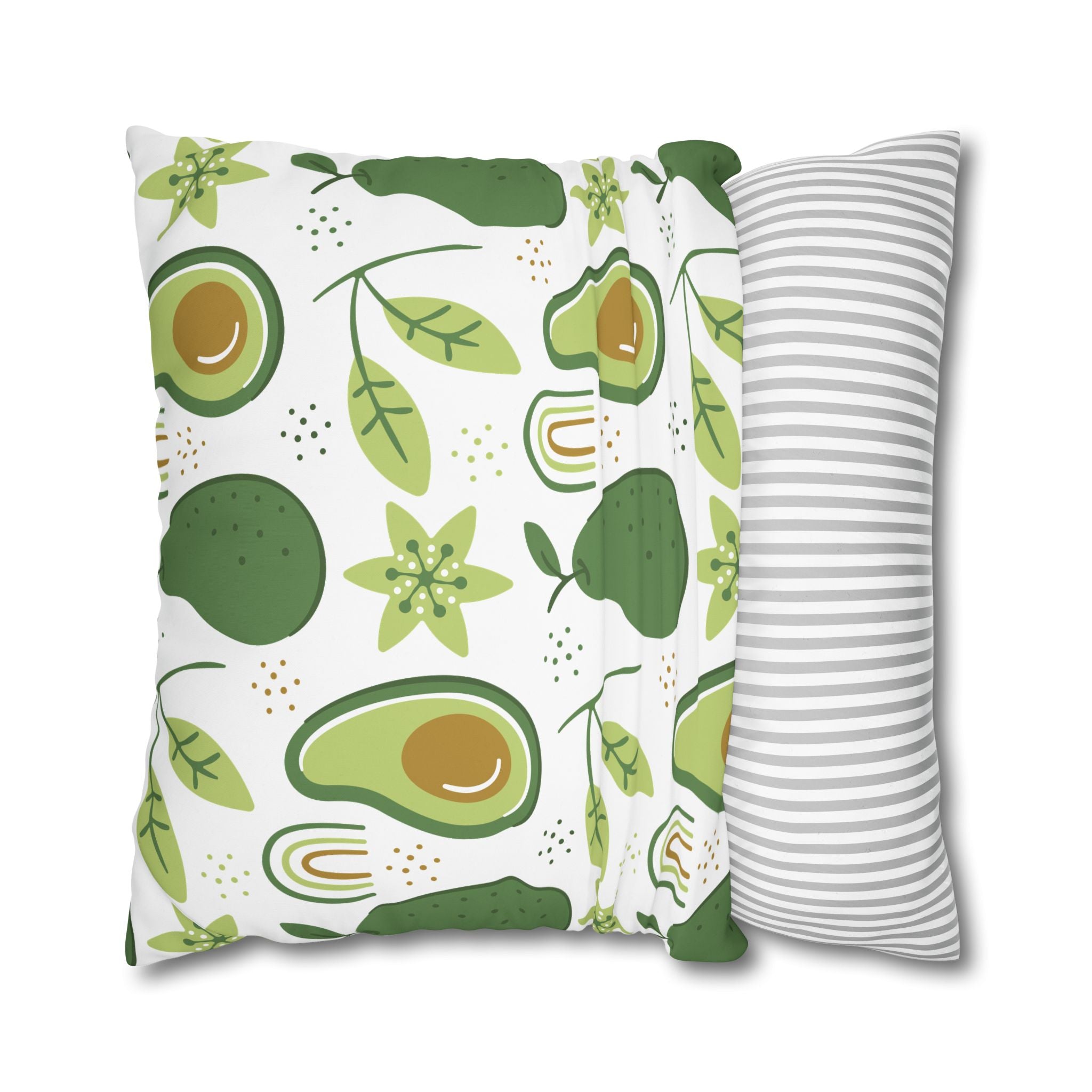 Avocado Leaf Pillowcase - Retro Green