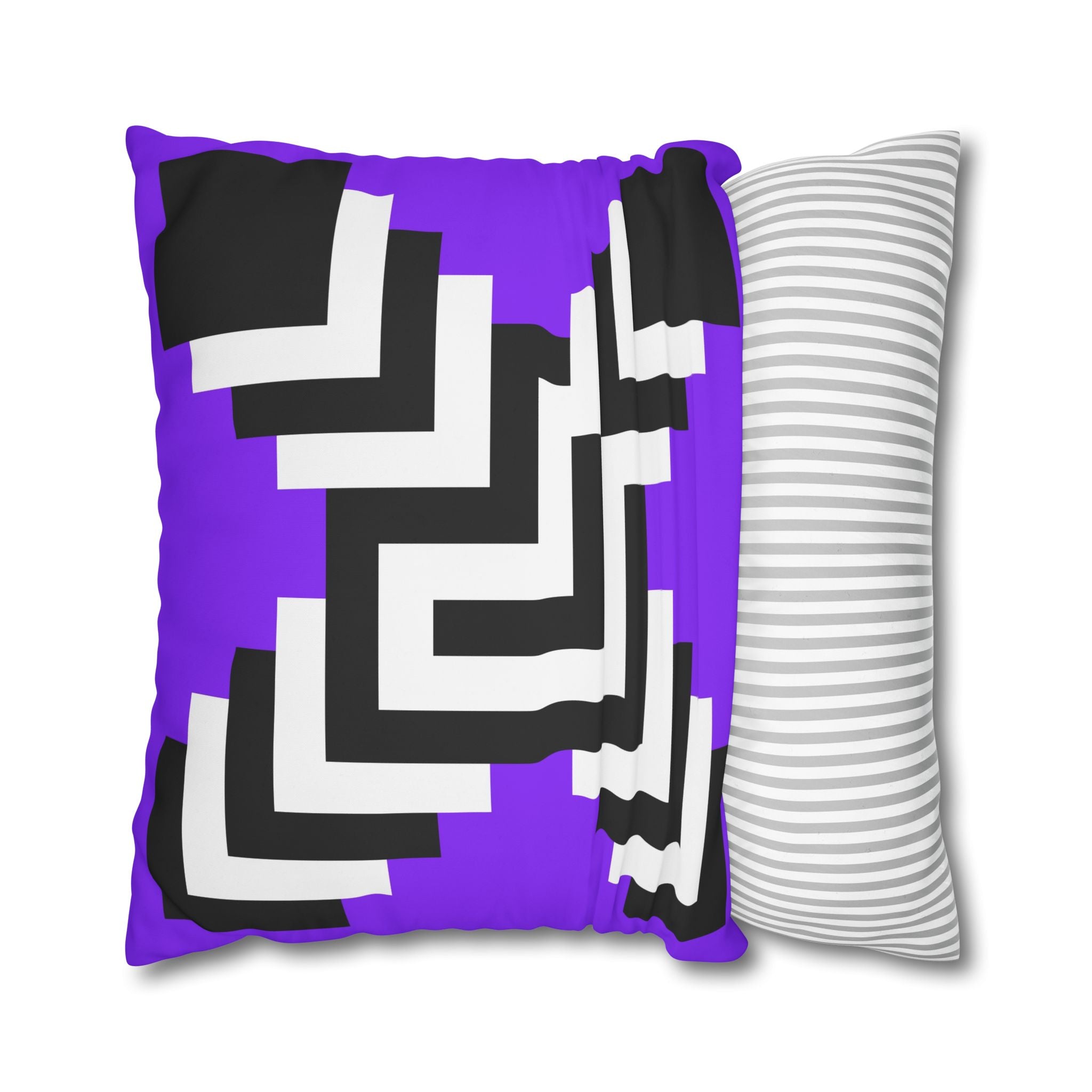 Purple Pixel Art Pillowcase - Abstract Design