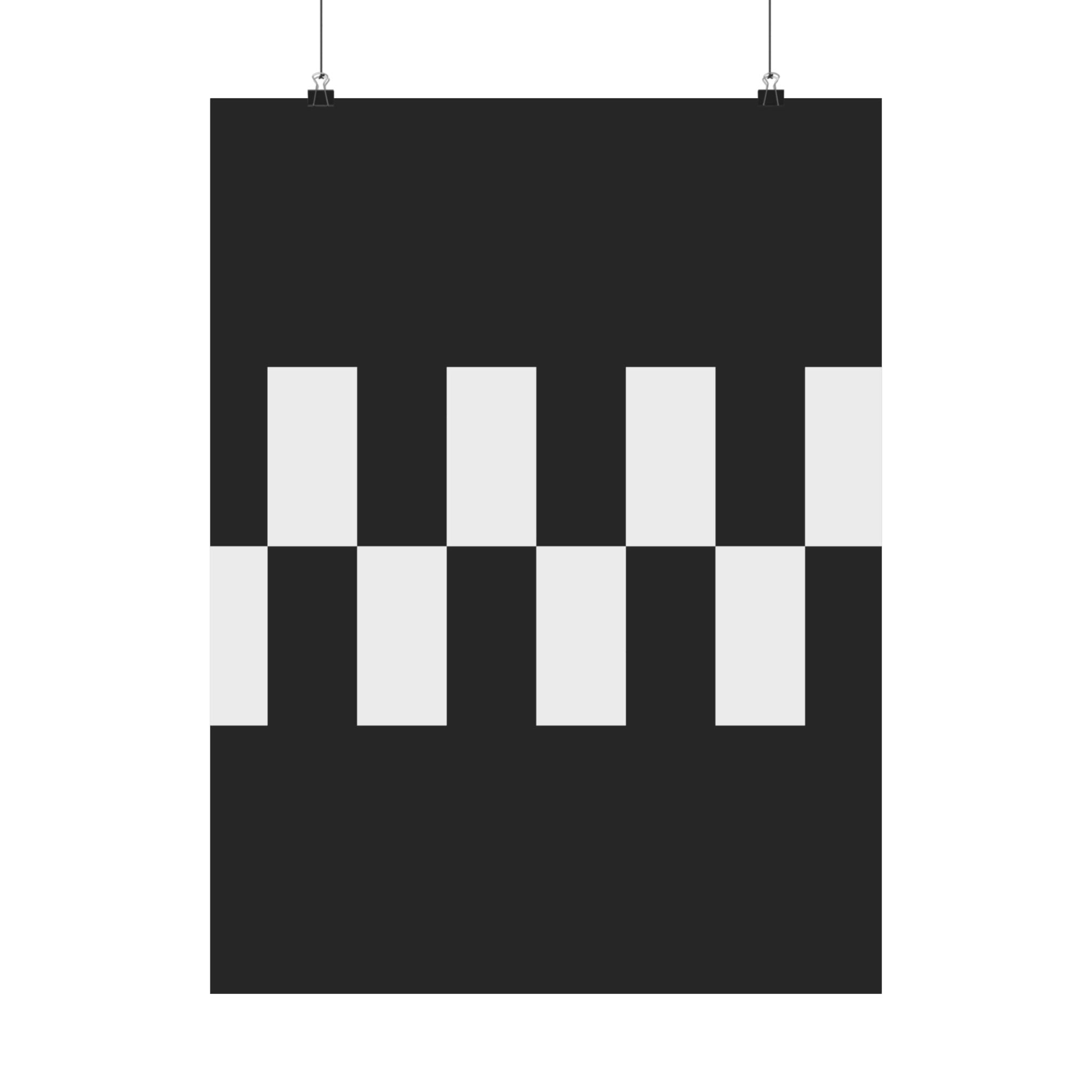 Black & White Checkered Minimalist Poster