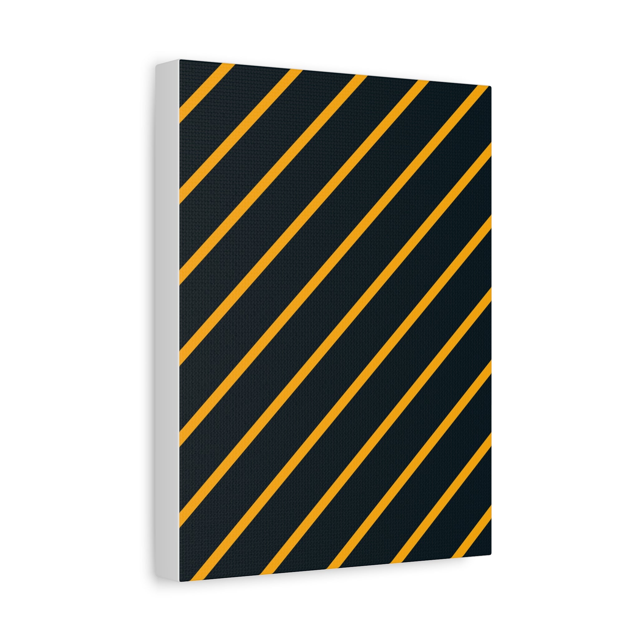 Bold Orange Diagonal Stripes Matte Canvas Art