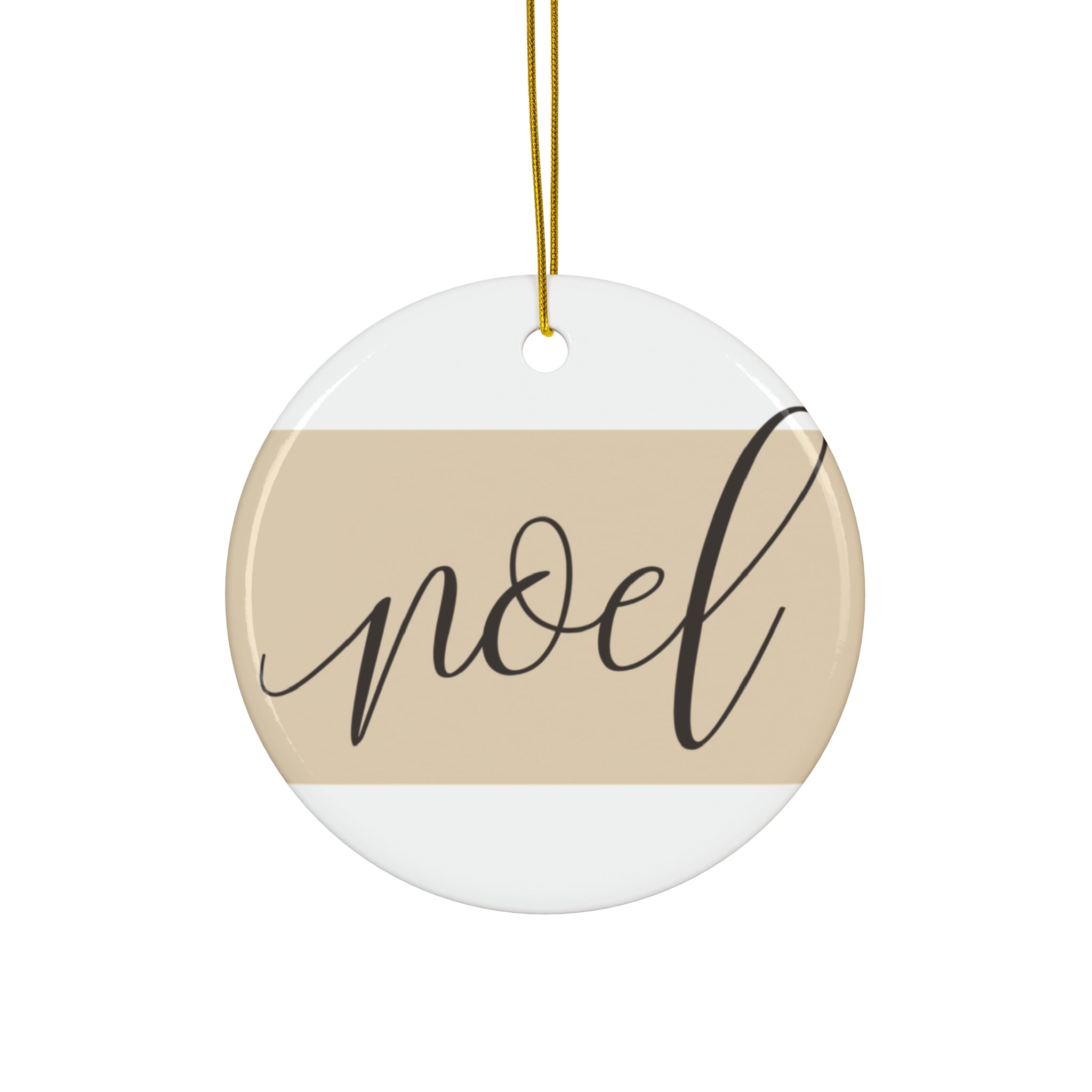 Noel Ceramic Ornament - Elegant Oval