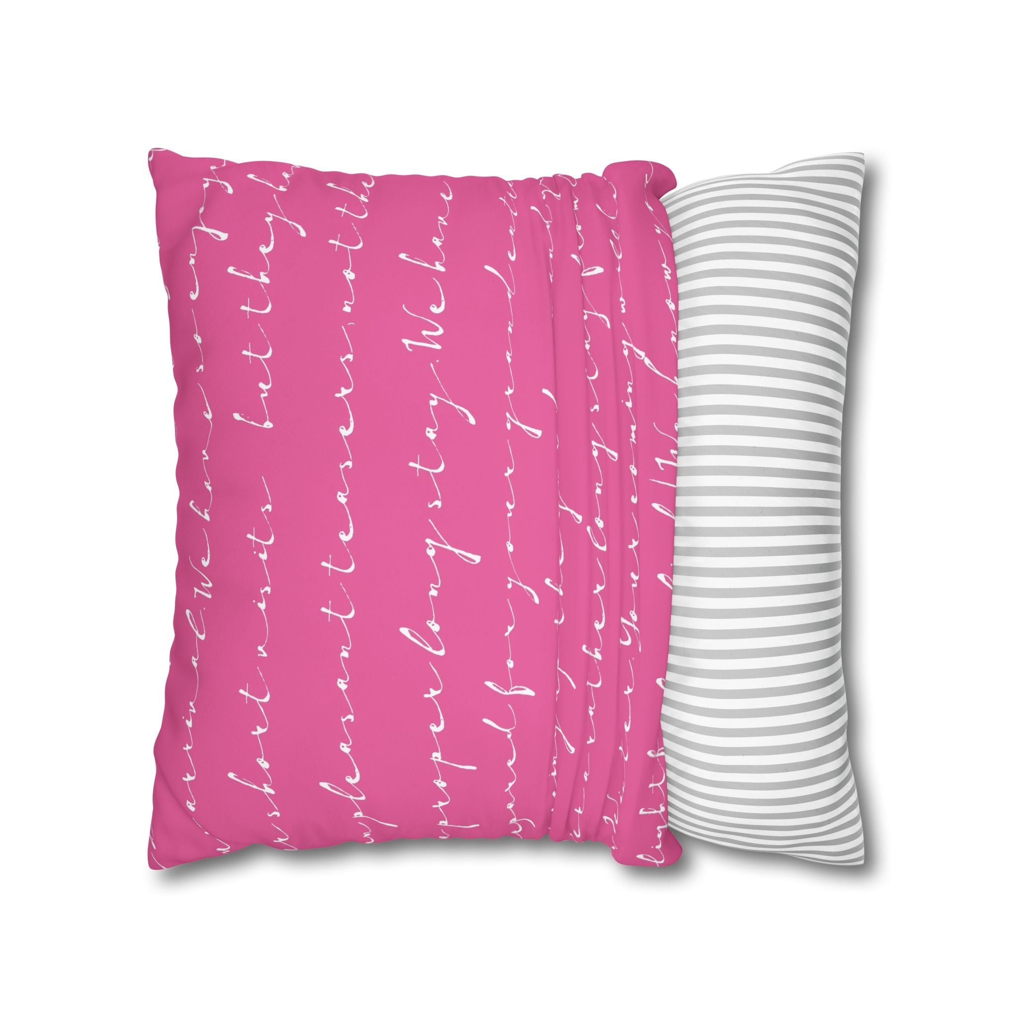 Pink Floral Welcome Pillowcase