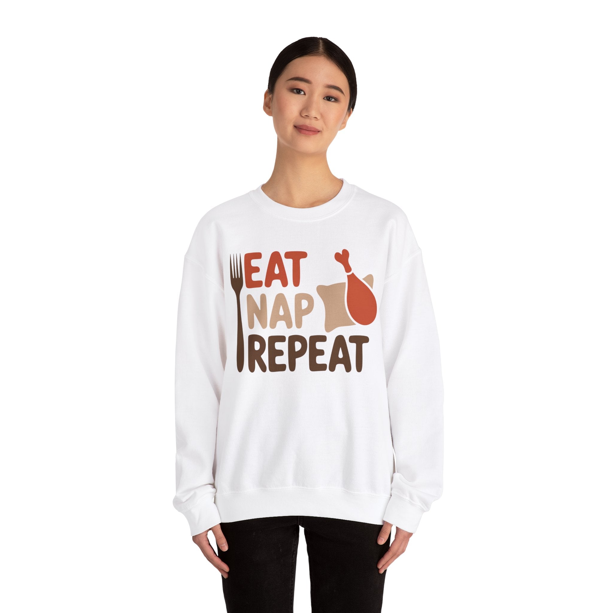 Eat Nap Repeat Thanksgiving Sweatshirt