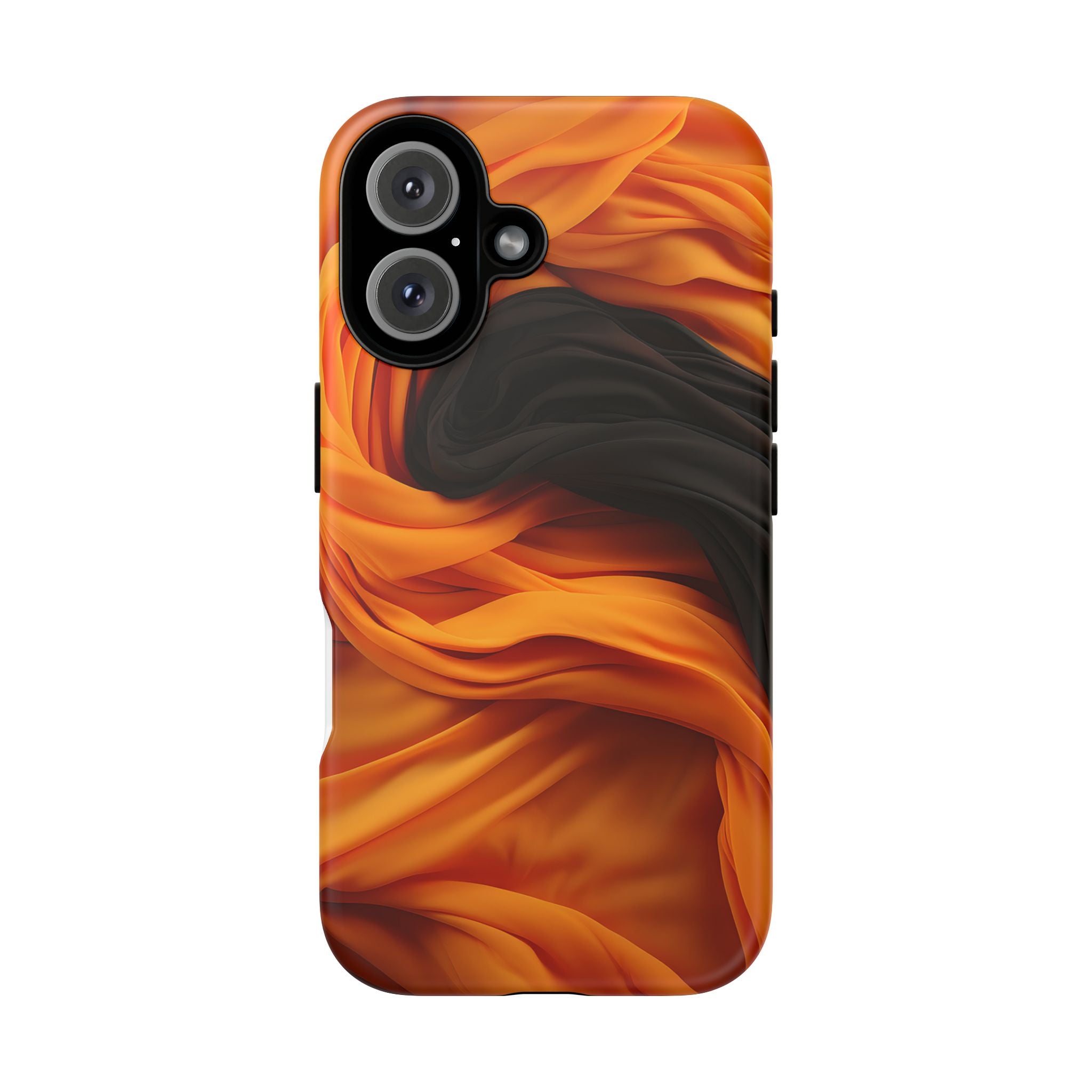 Abstract Orange & Gray Hexagon Stone iPhone Case