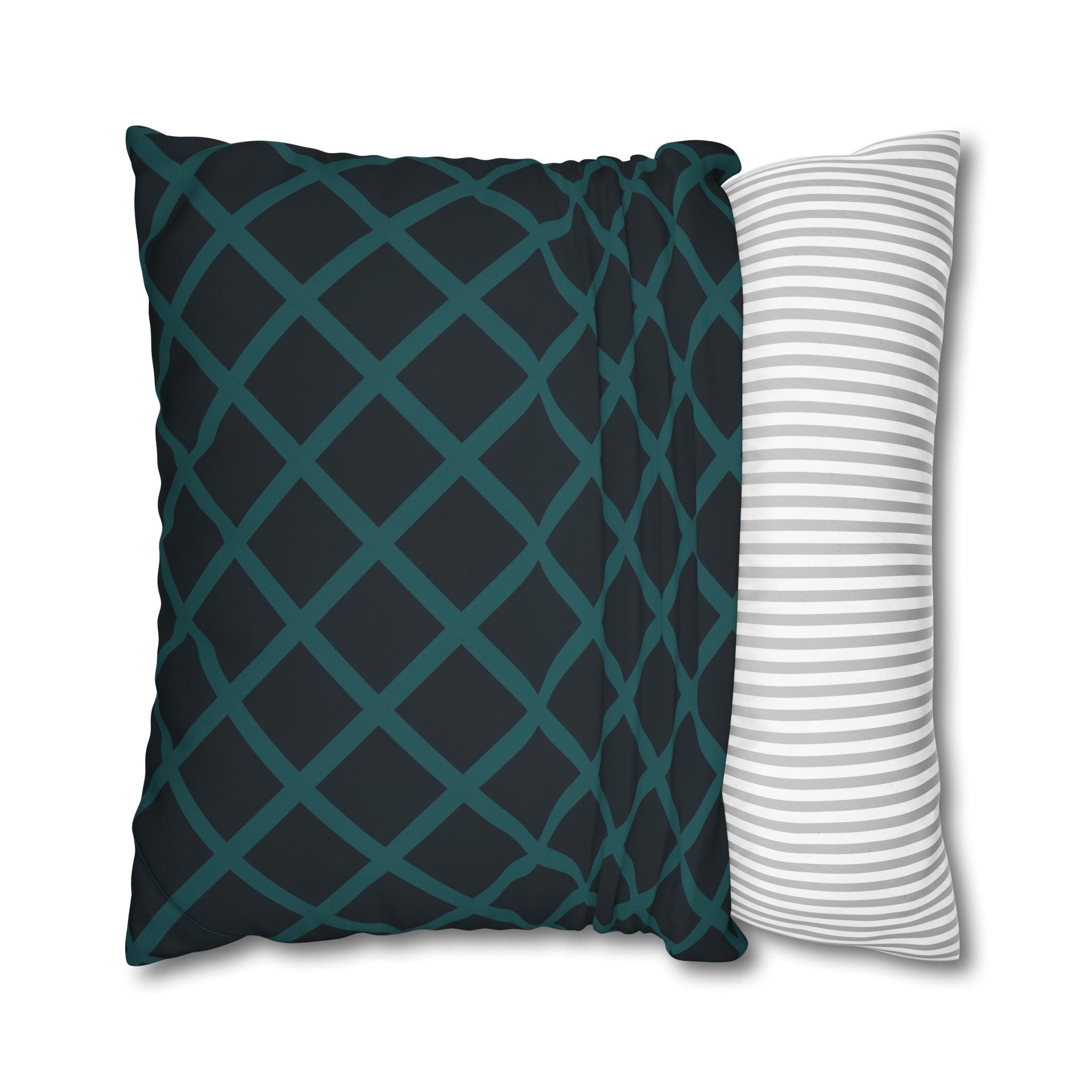 Teal Geometric Pillowcase - Modern Design