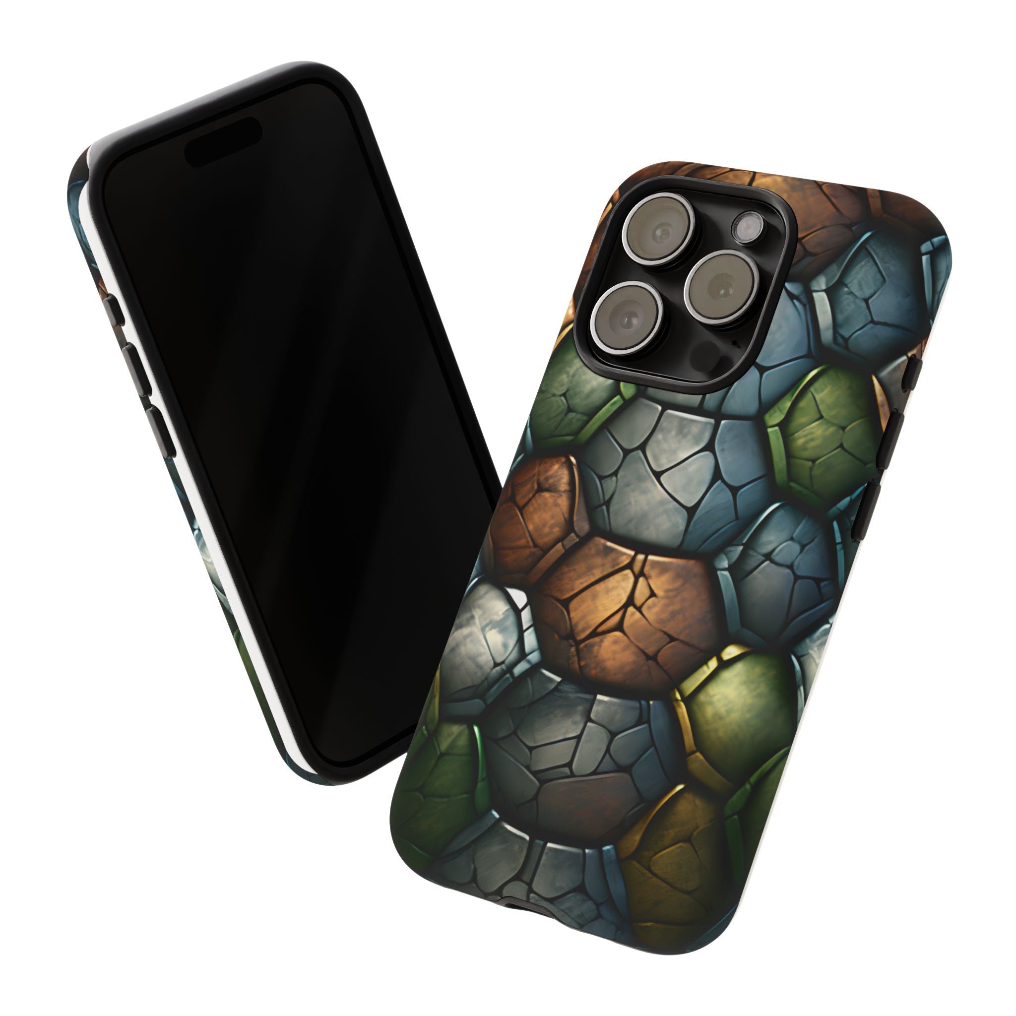 Hexagon Stone iPhone Case - Rugged Texture