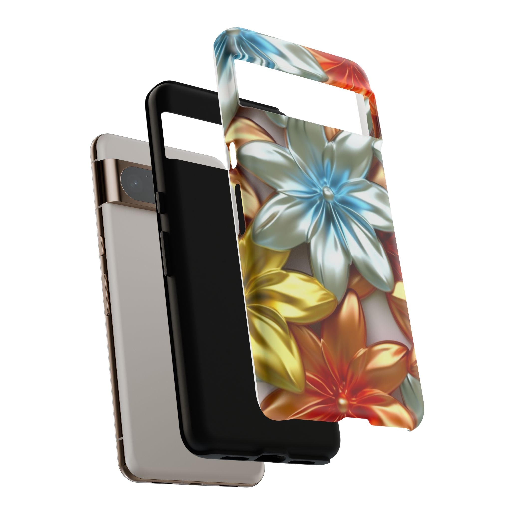 Metallic Flower Modern Art Design Google Pixel Case (All Models)