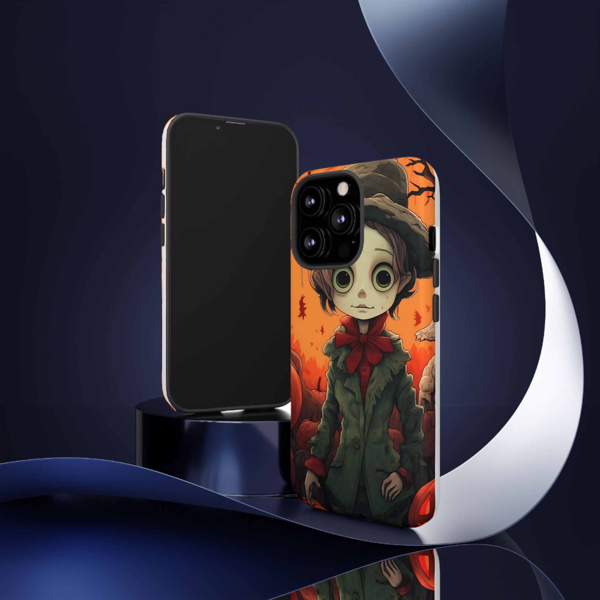 Spooky Autumn Child Hexagon Stone iPhone Case