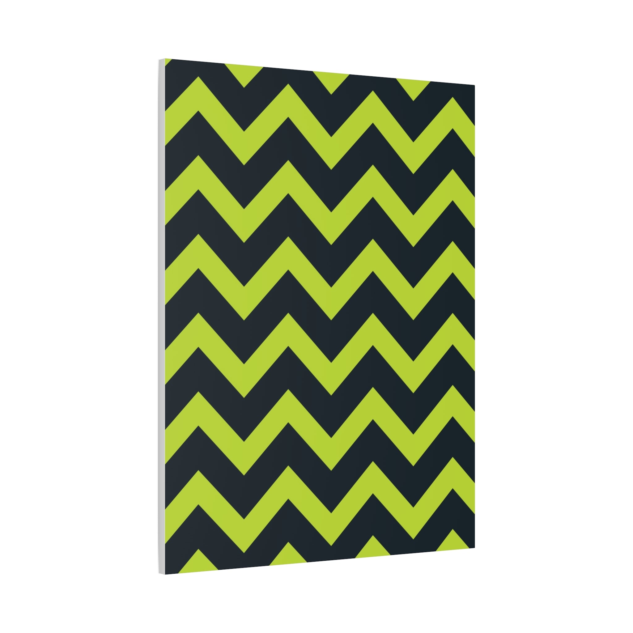 Lime & Forest Green Zigzag Canvas Art