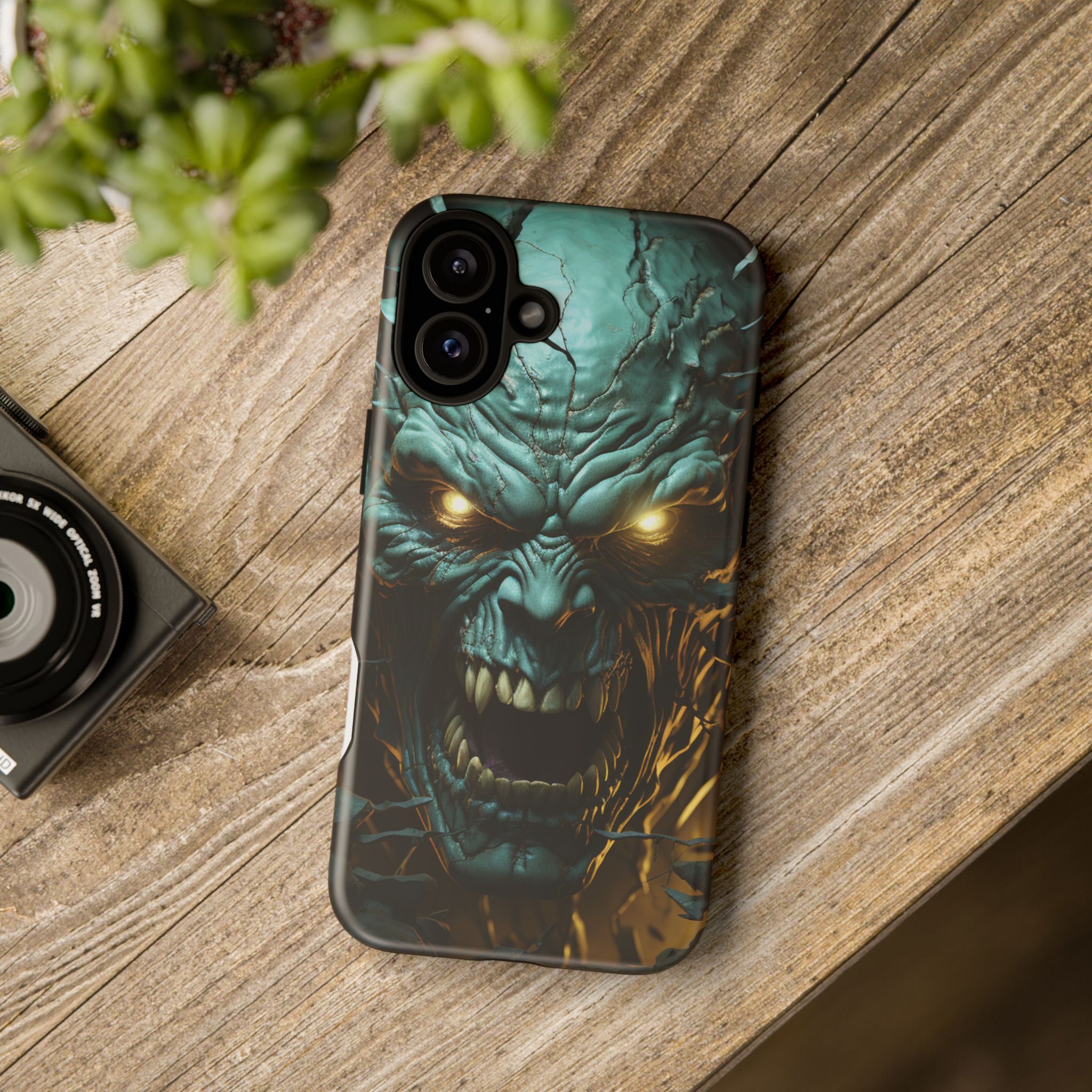 Monstrous Roar Hexagon Stone iPhone Case