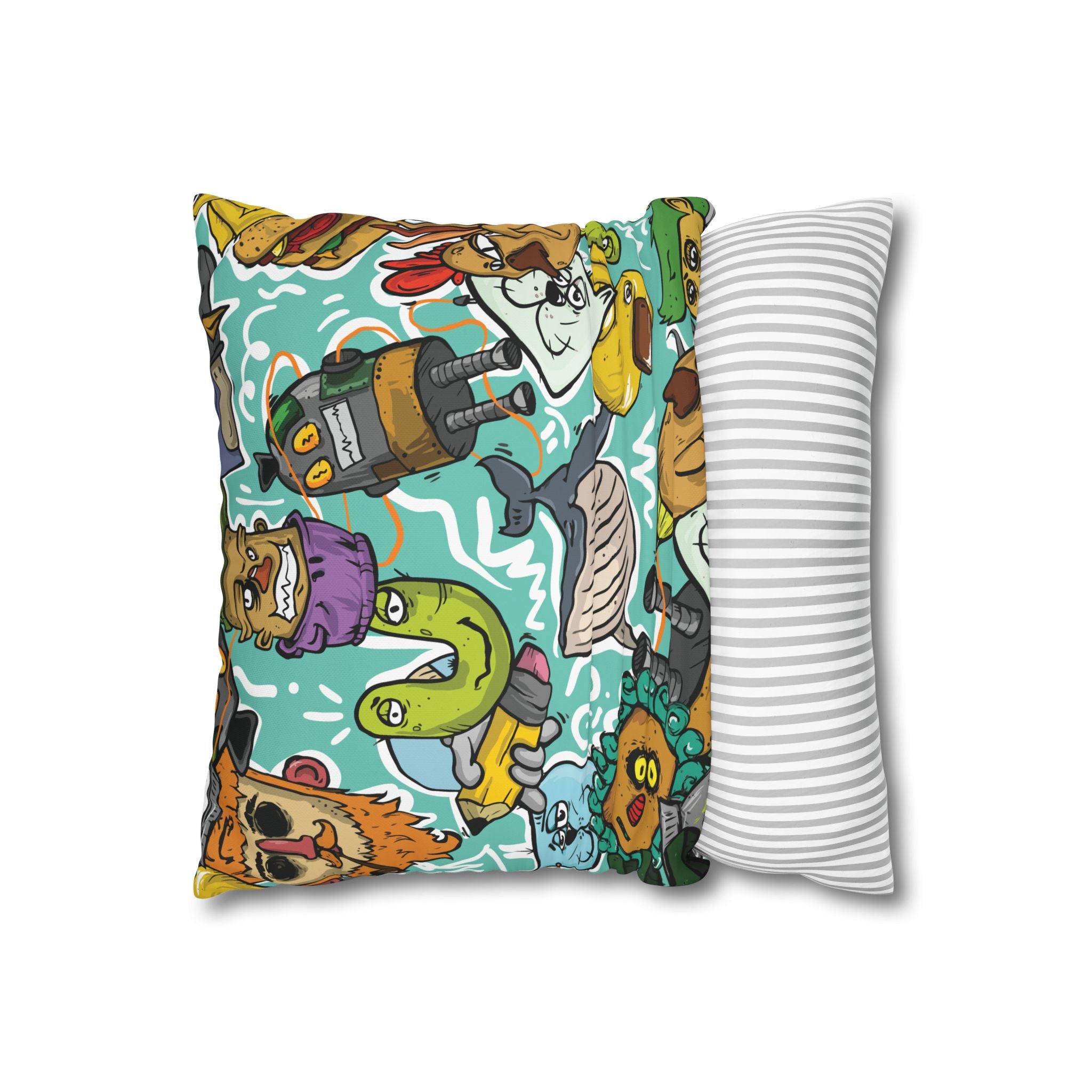 Whimsical Chaos Cartoon Pillowcase