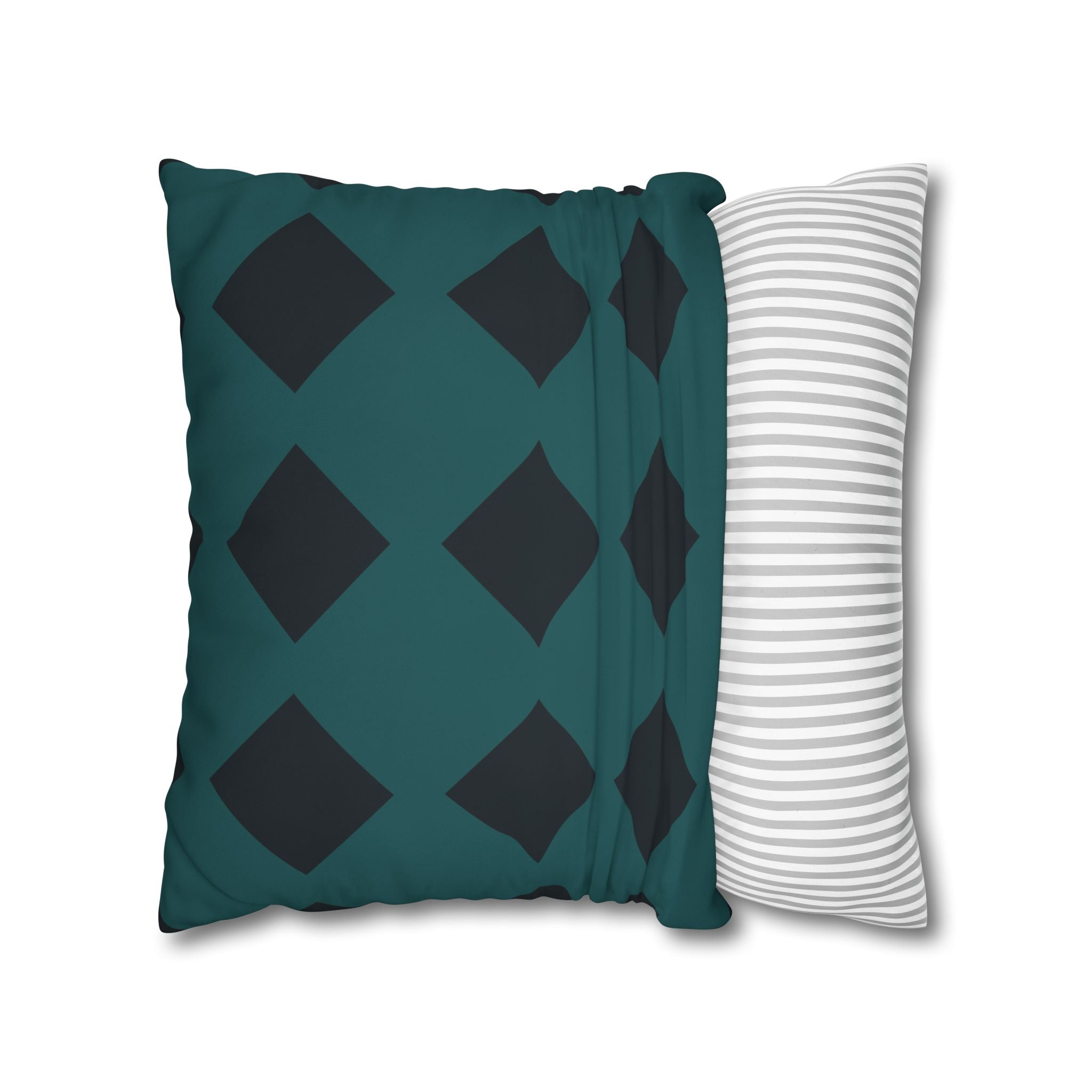 Teal Geometric Diamond Pillowcase