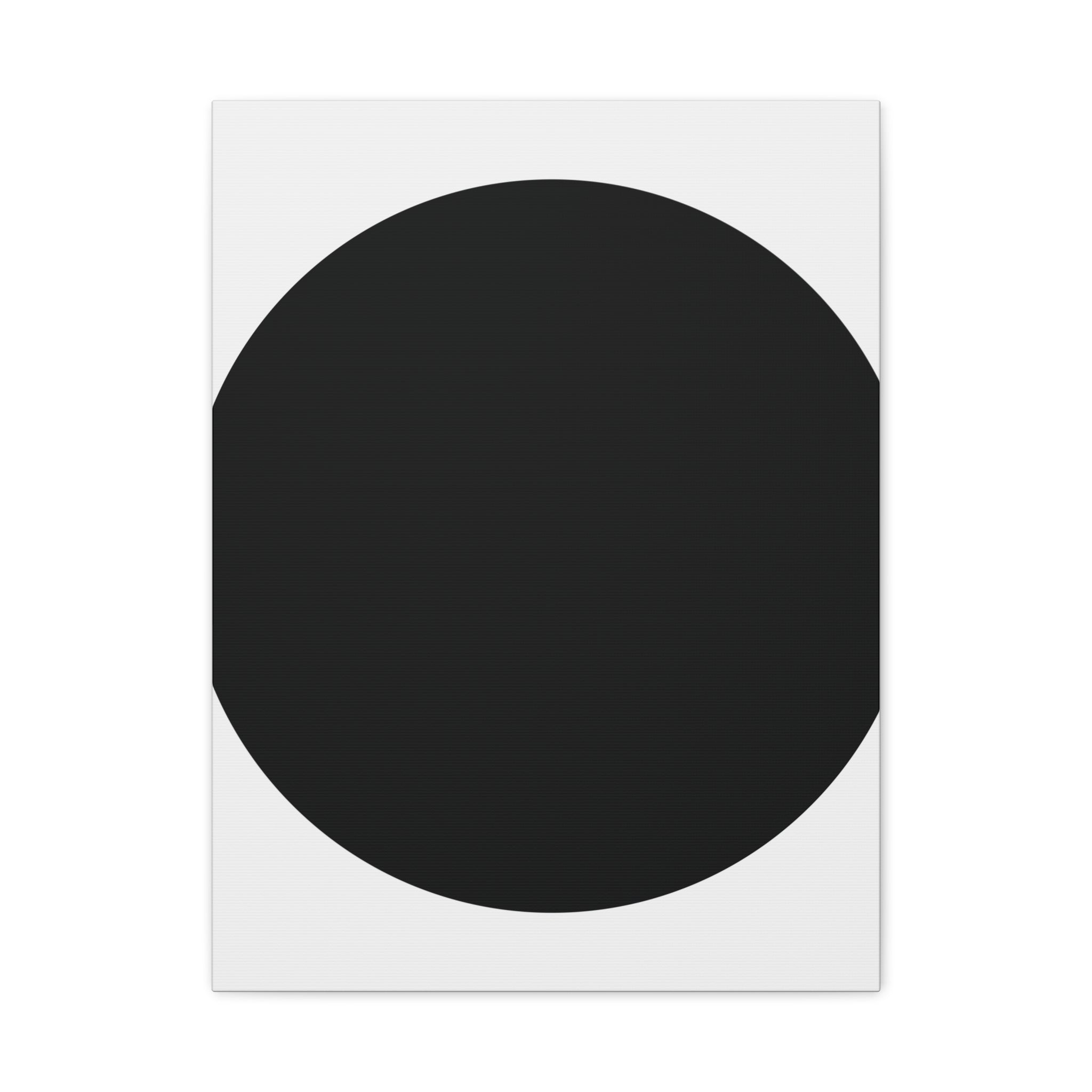 Minimalist Black Circle Canvas Art