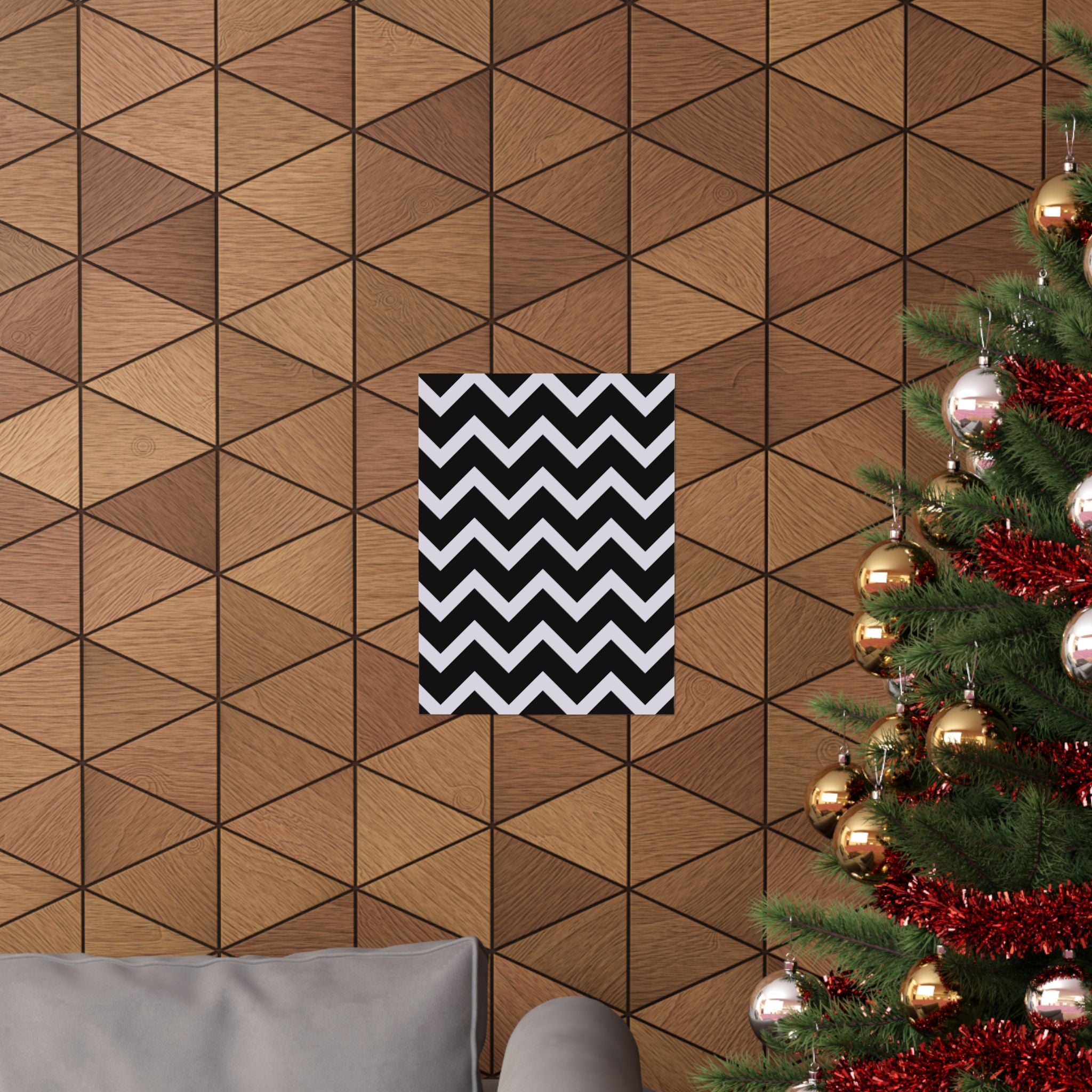 Modern Chevron Zigzag Geometric Poster