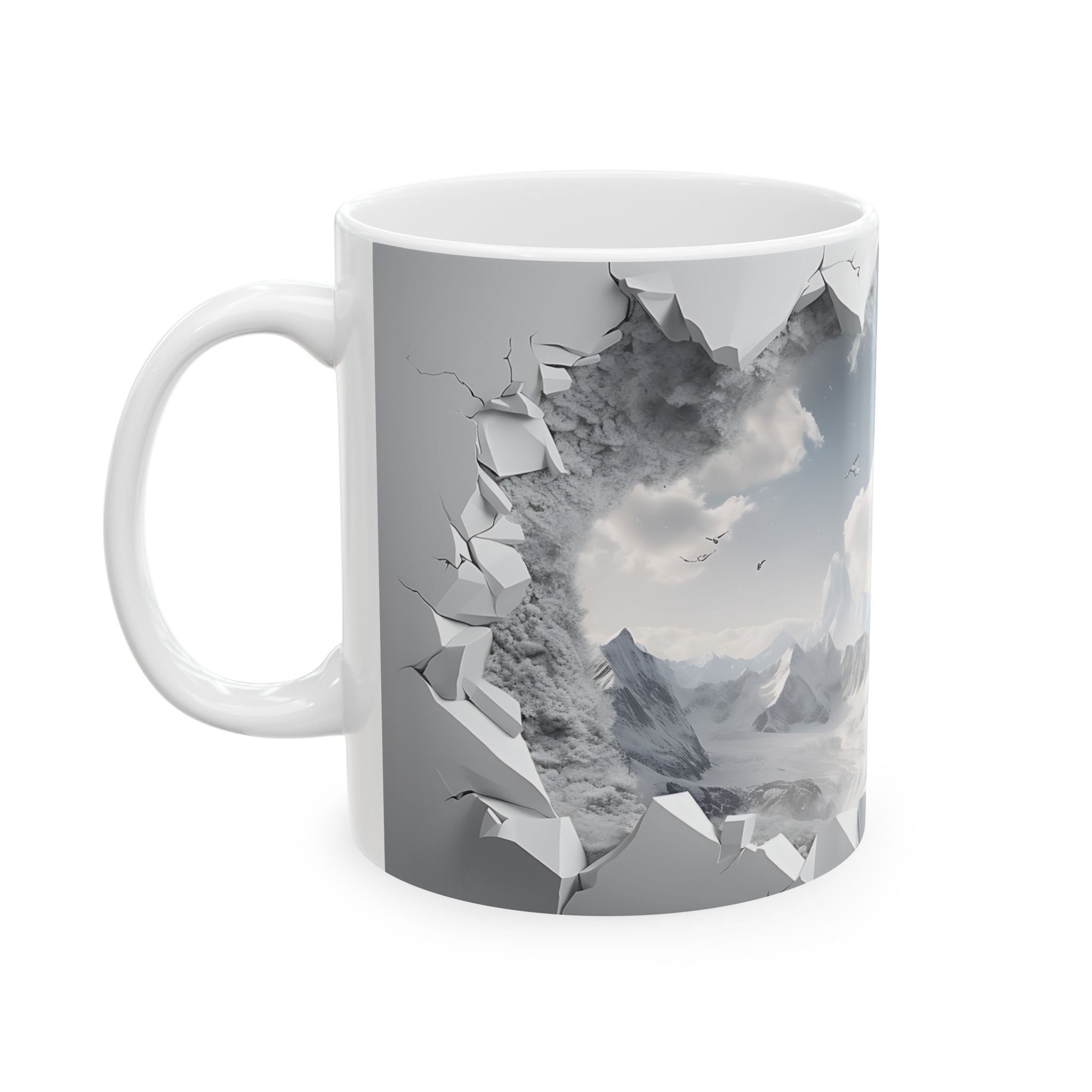 Mountain Vista Mug: Surreal Art