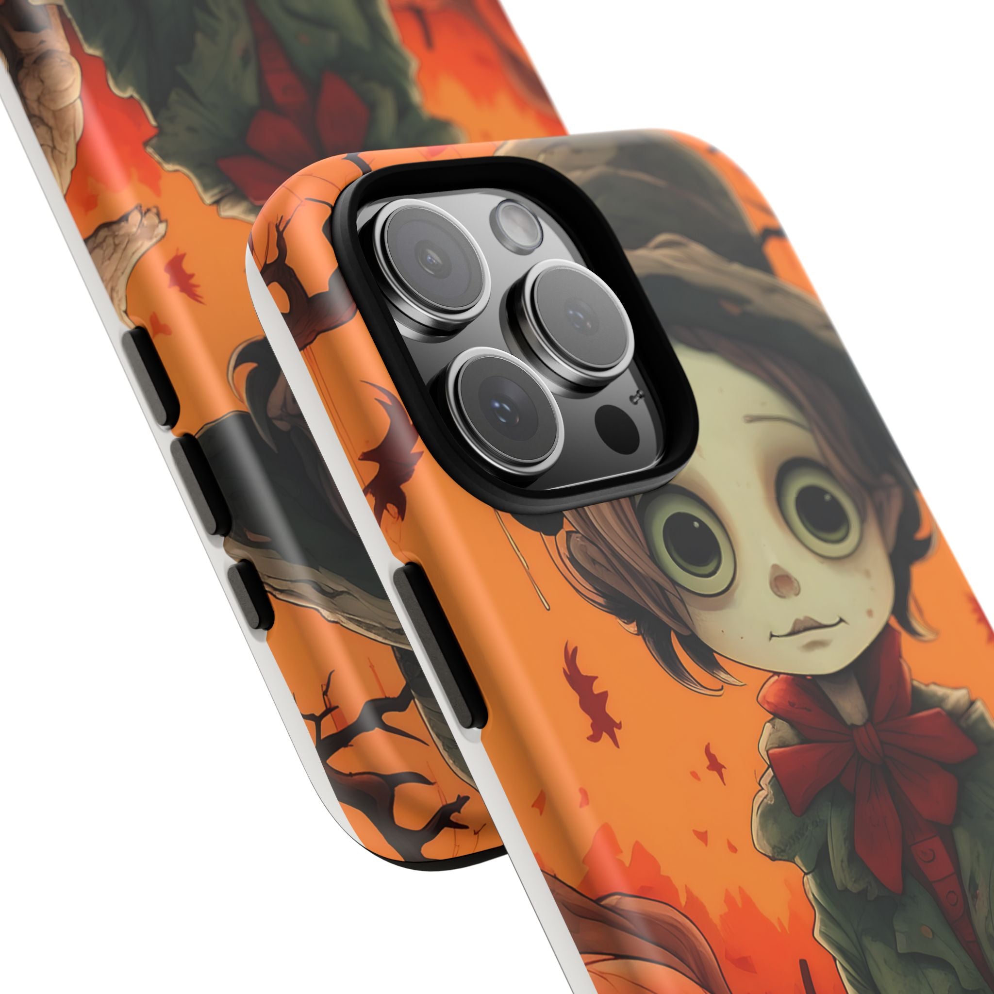 Spooky Autumn Child Hexagon Stone iPhone Case