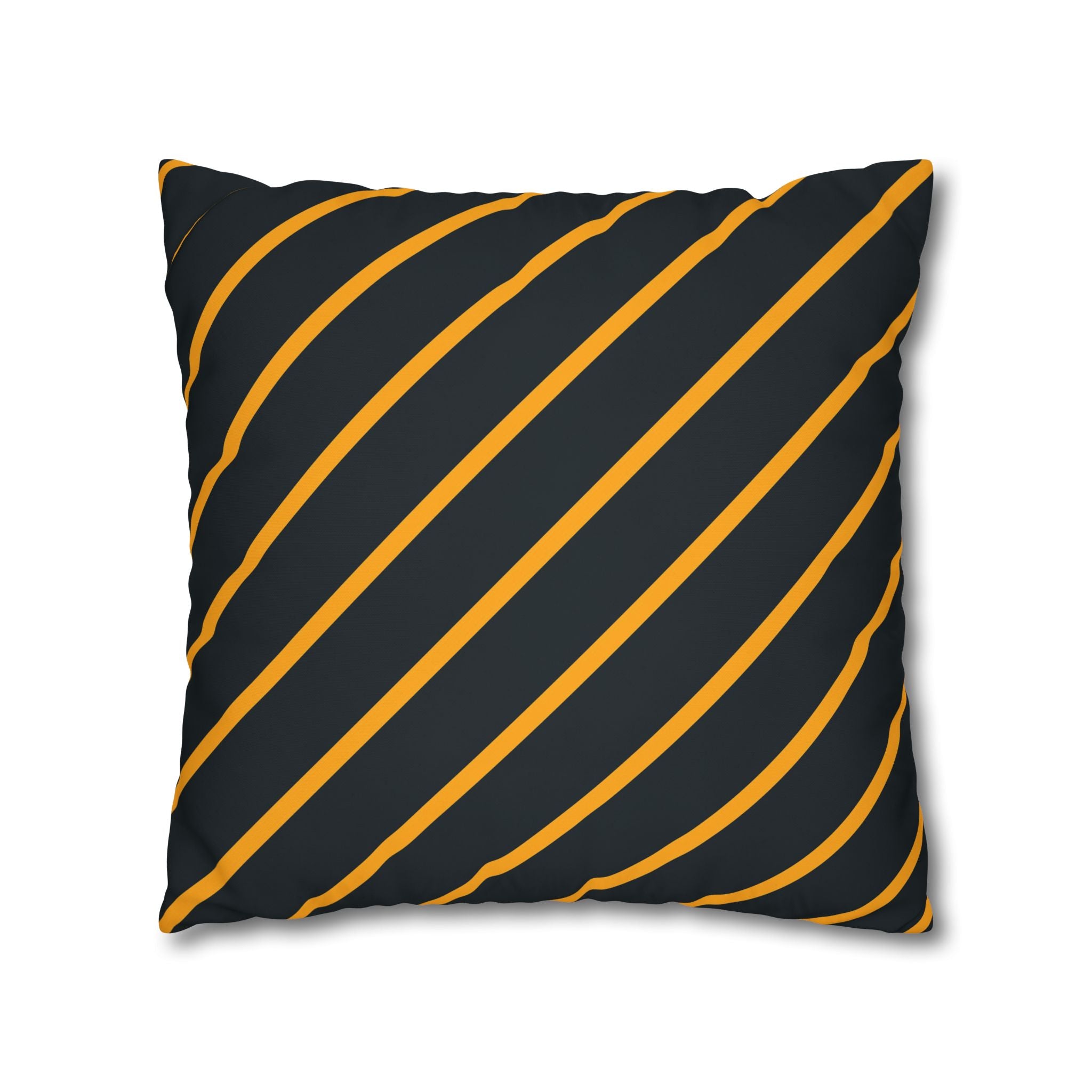 Bold Orange Diagonal Stripe Pillowcase