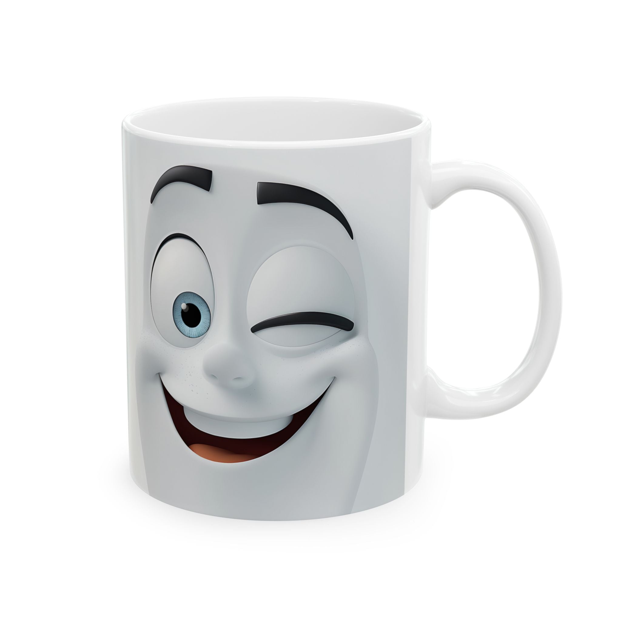 Winking Friends Mug - Cute Cartoon Duo