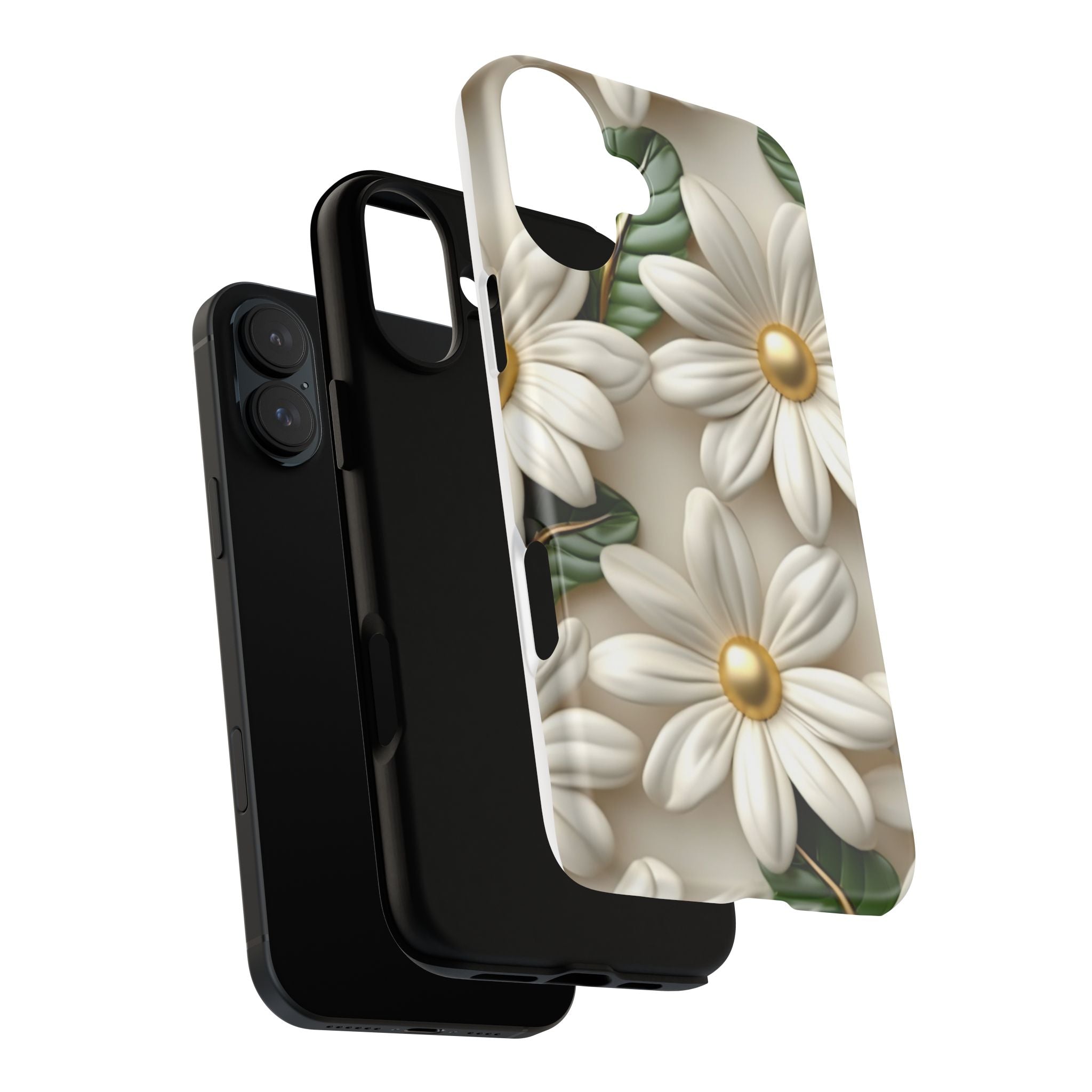 Sculpted Daisy iPhone Case - Hexagon Stone