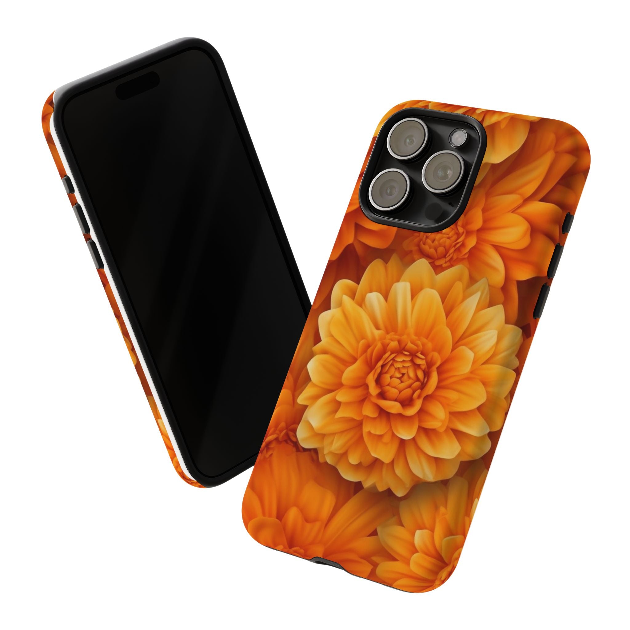 Fiery Dahlia Hexagon iPhone Case