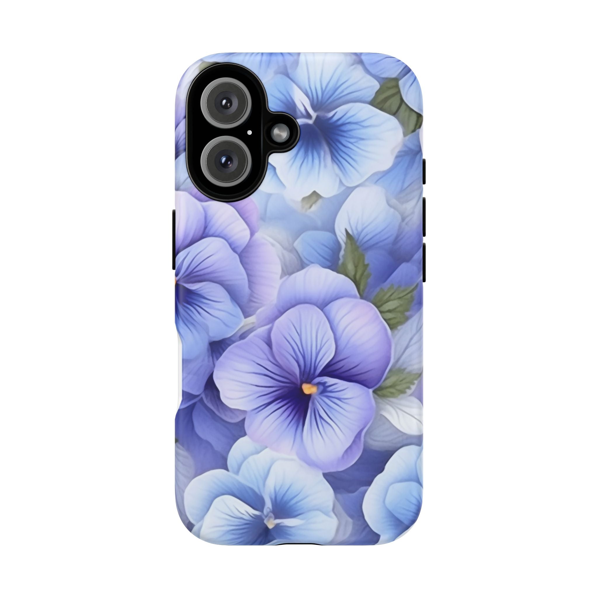 Dreamy Pansy Blue iPhone Case - Hexagon Stone