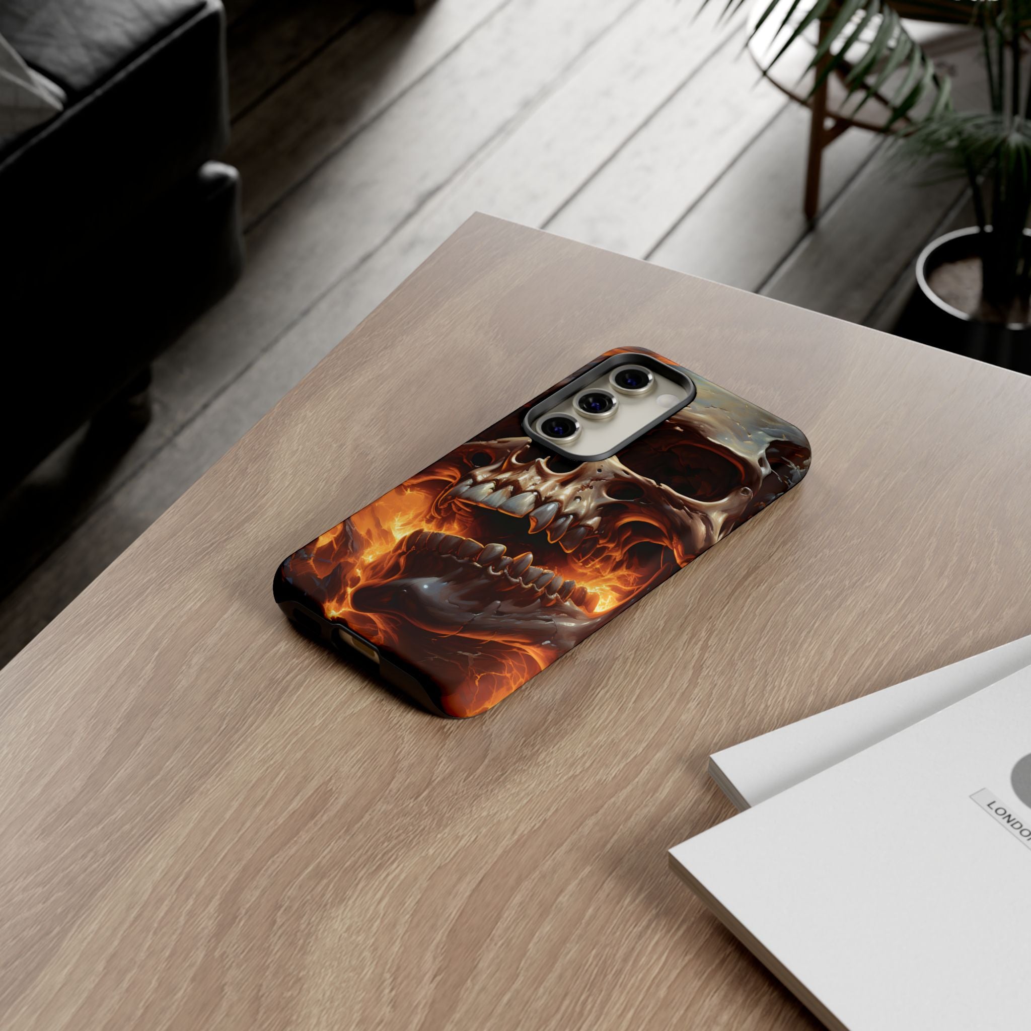 Fiery Skull Samsung Phone Case