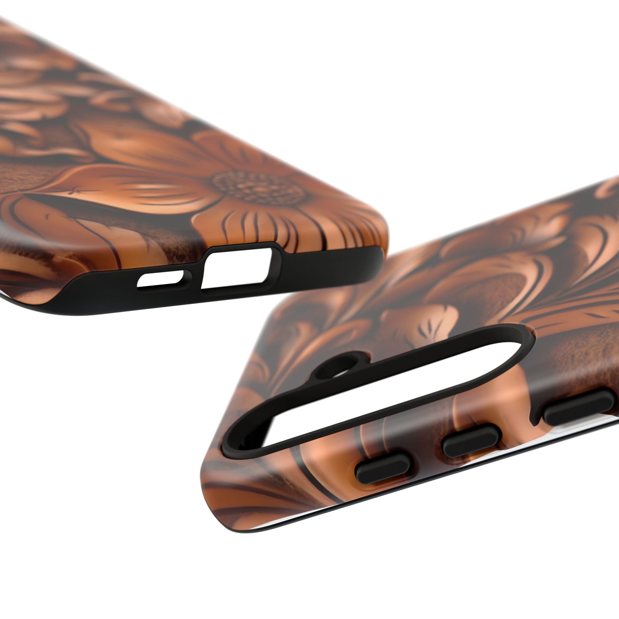 Baroque Floral Wood Samsung Case