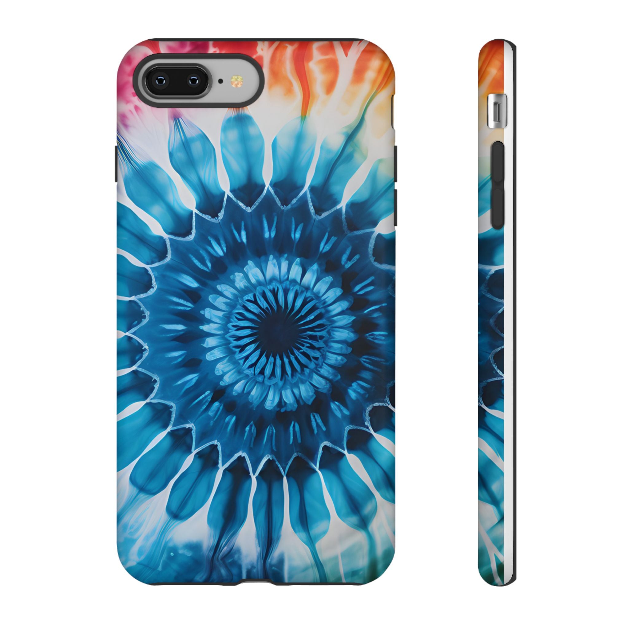 Cosmic Mandala Tie-Dye iPhone Case - Rugged Hexagon Stone