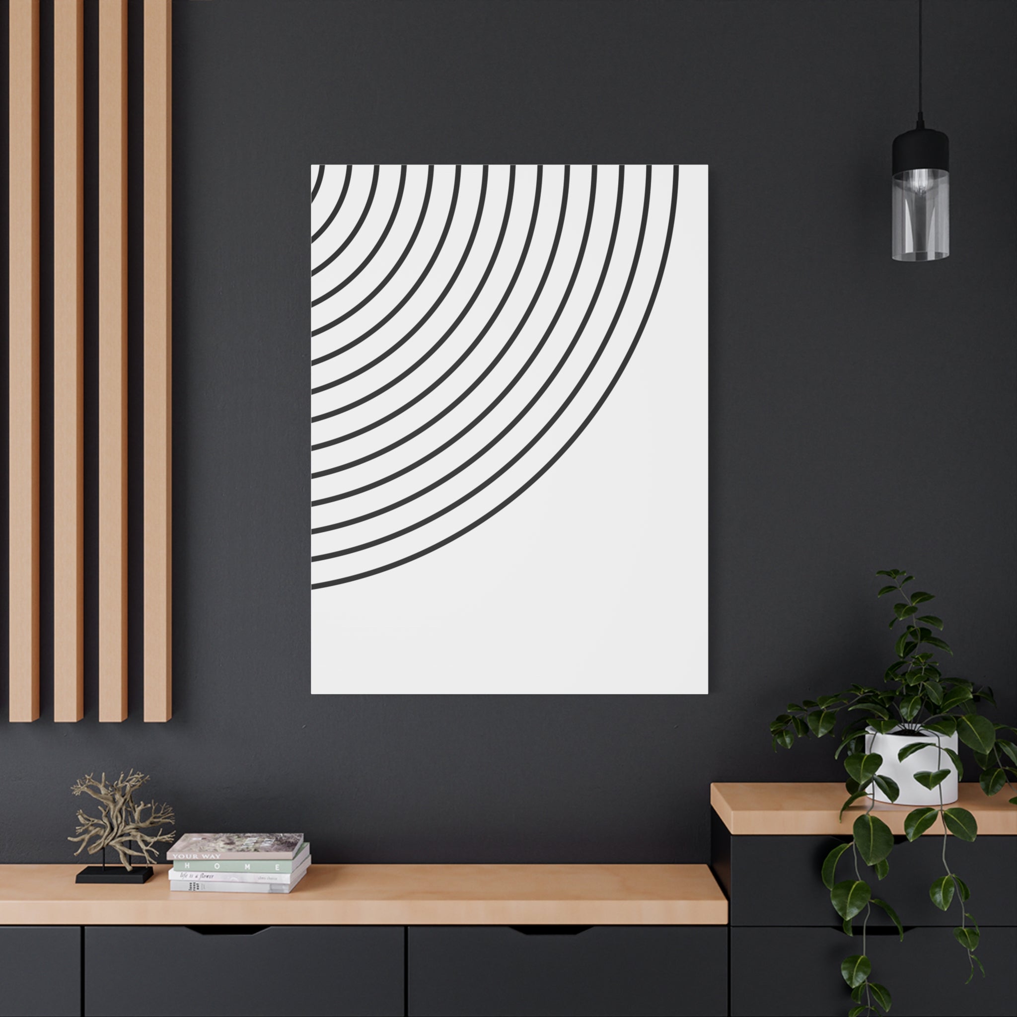 Concentric Circles Matte Canvas Art