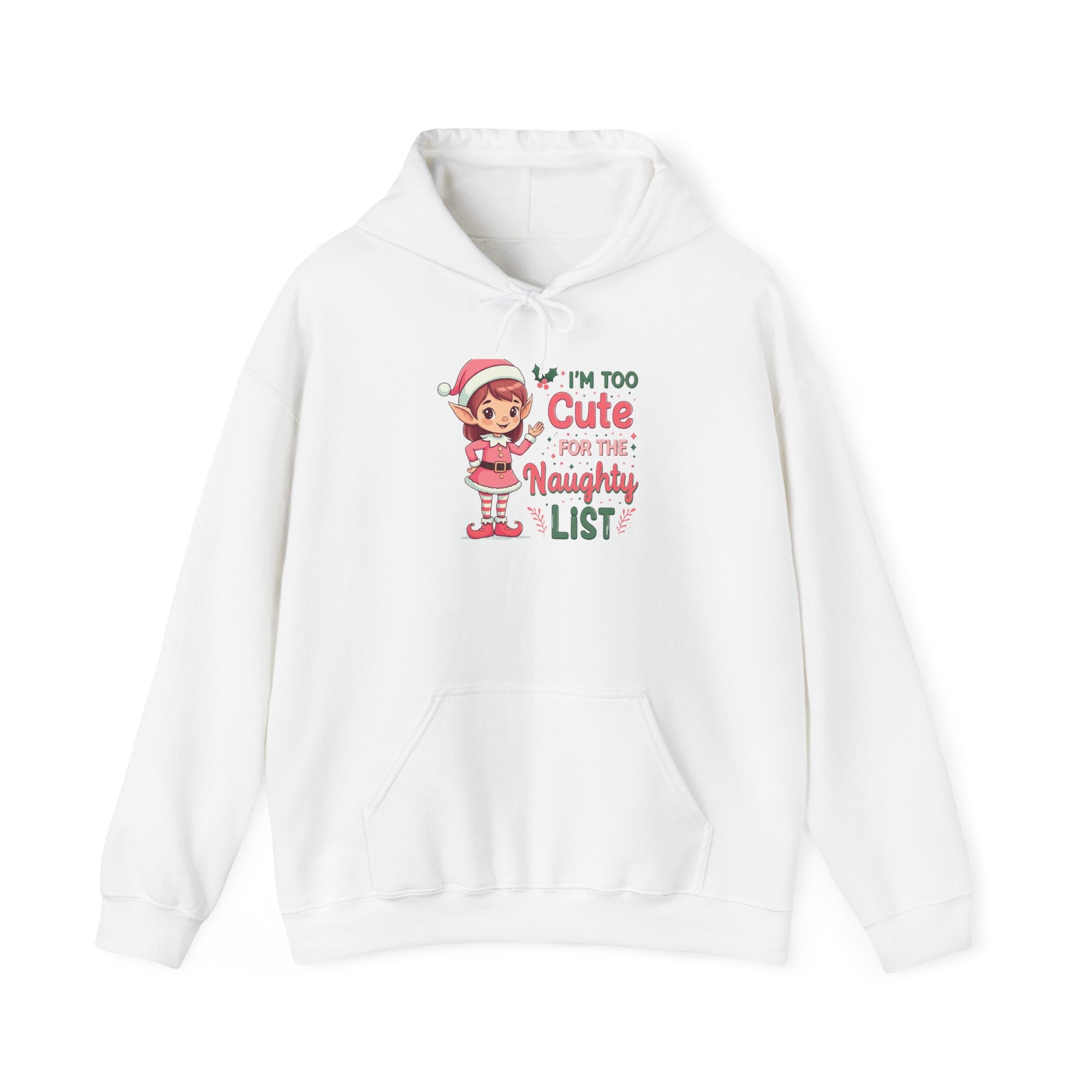 Too Cute Elf Girl Christmas Hoodie