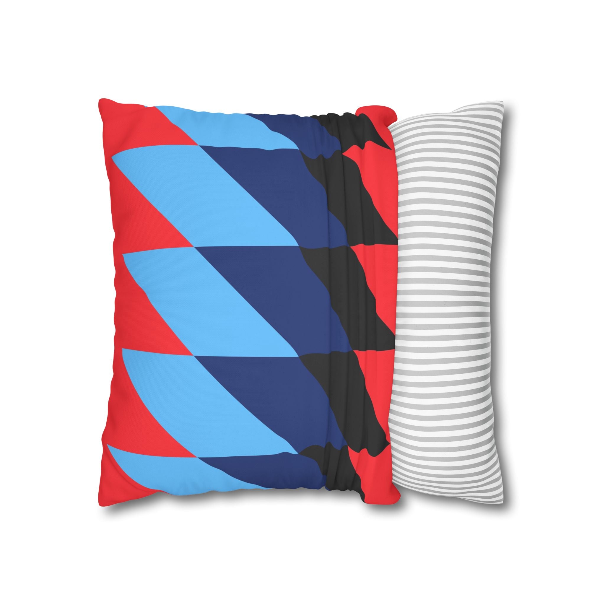 Geometric Red Pillowcase - Modern Design