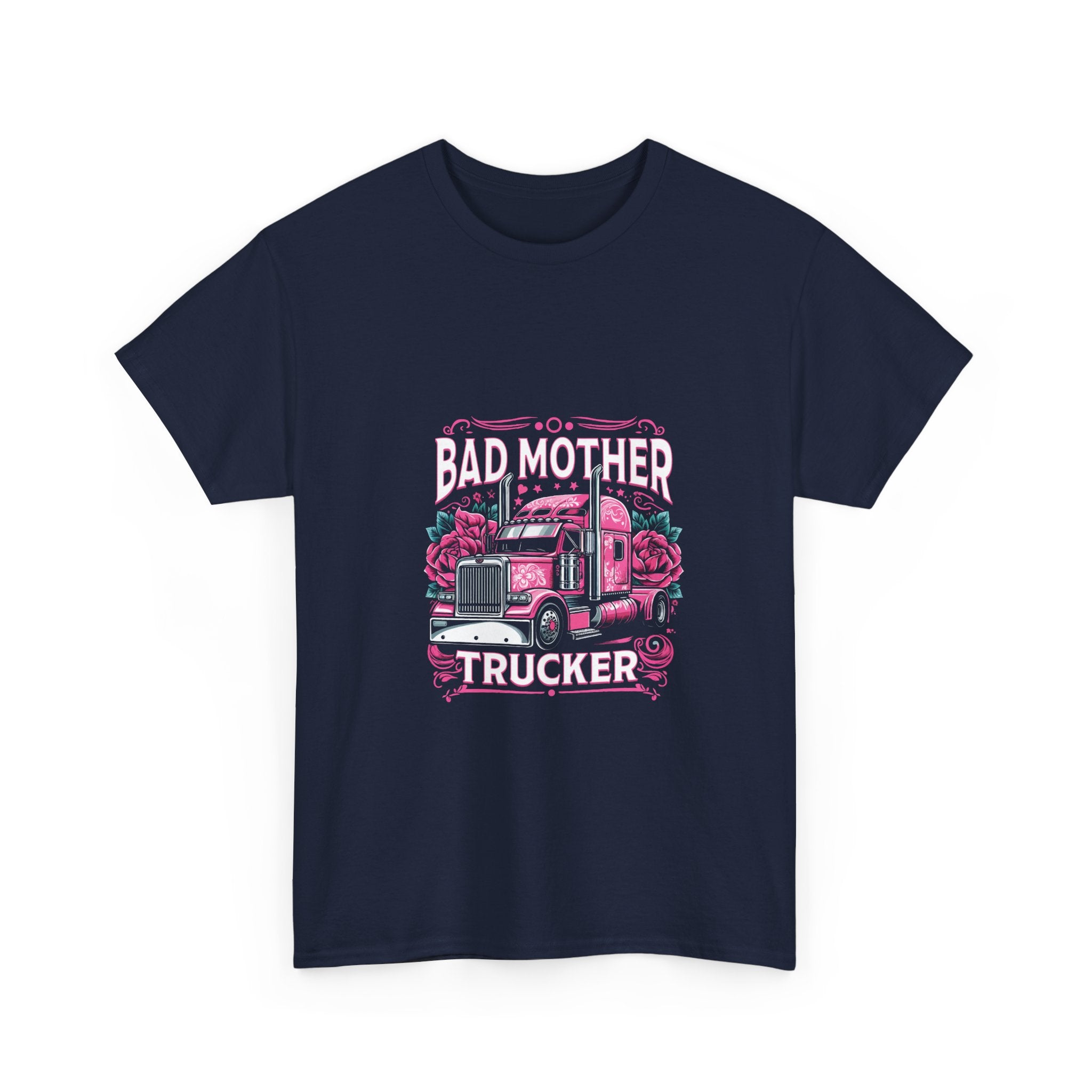 Bad Mother Trucker Pink Floral Tee