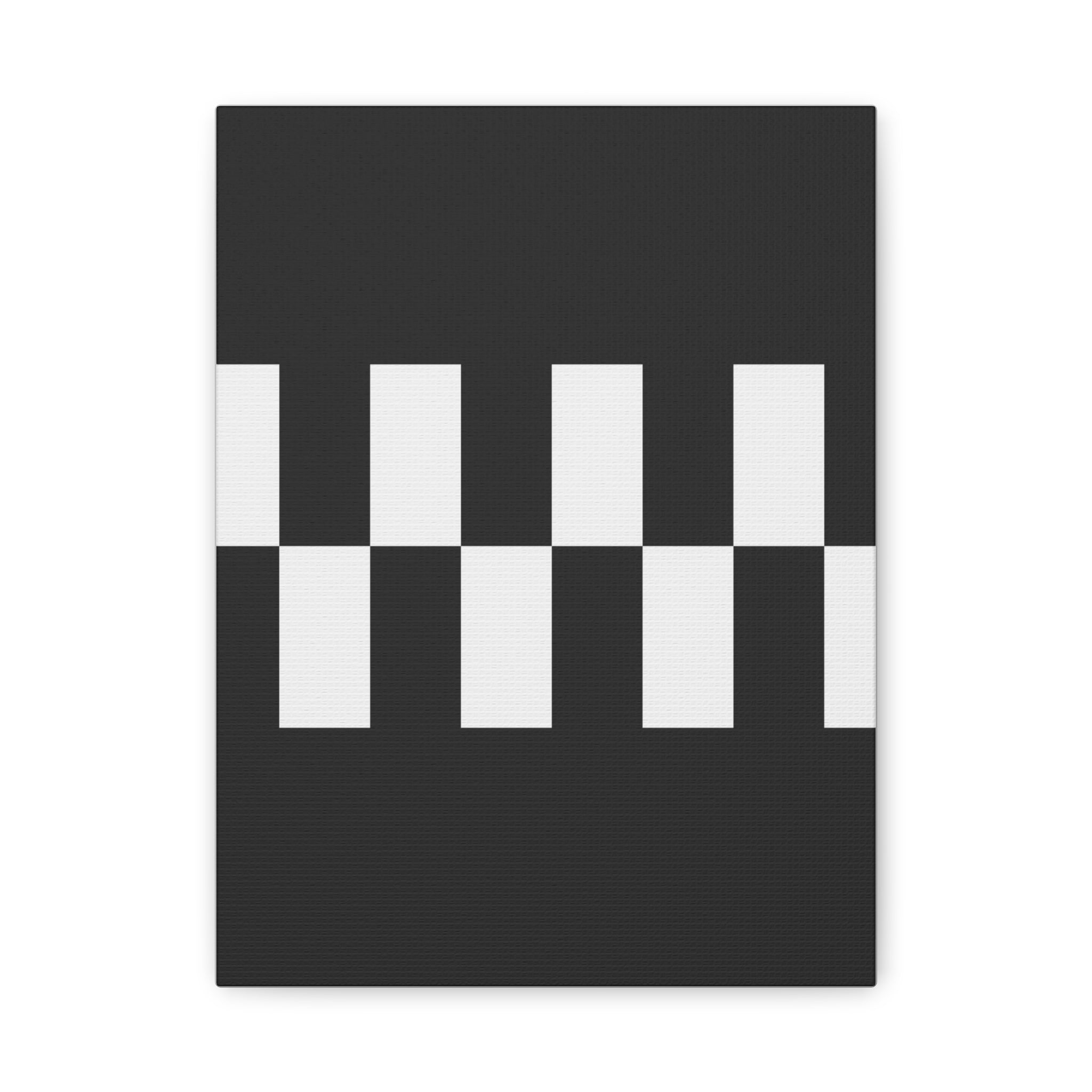 Black & White Checkered Canvas Art